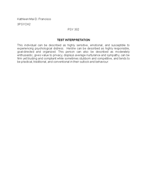 Reliability Worksheet - Janhel B. Valenzuela 3PSYCH RELIABILITY ...