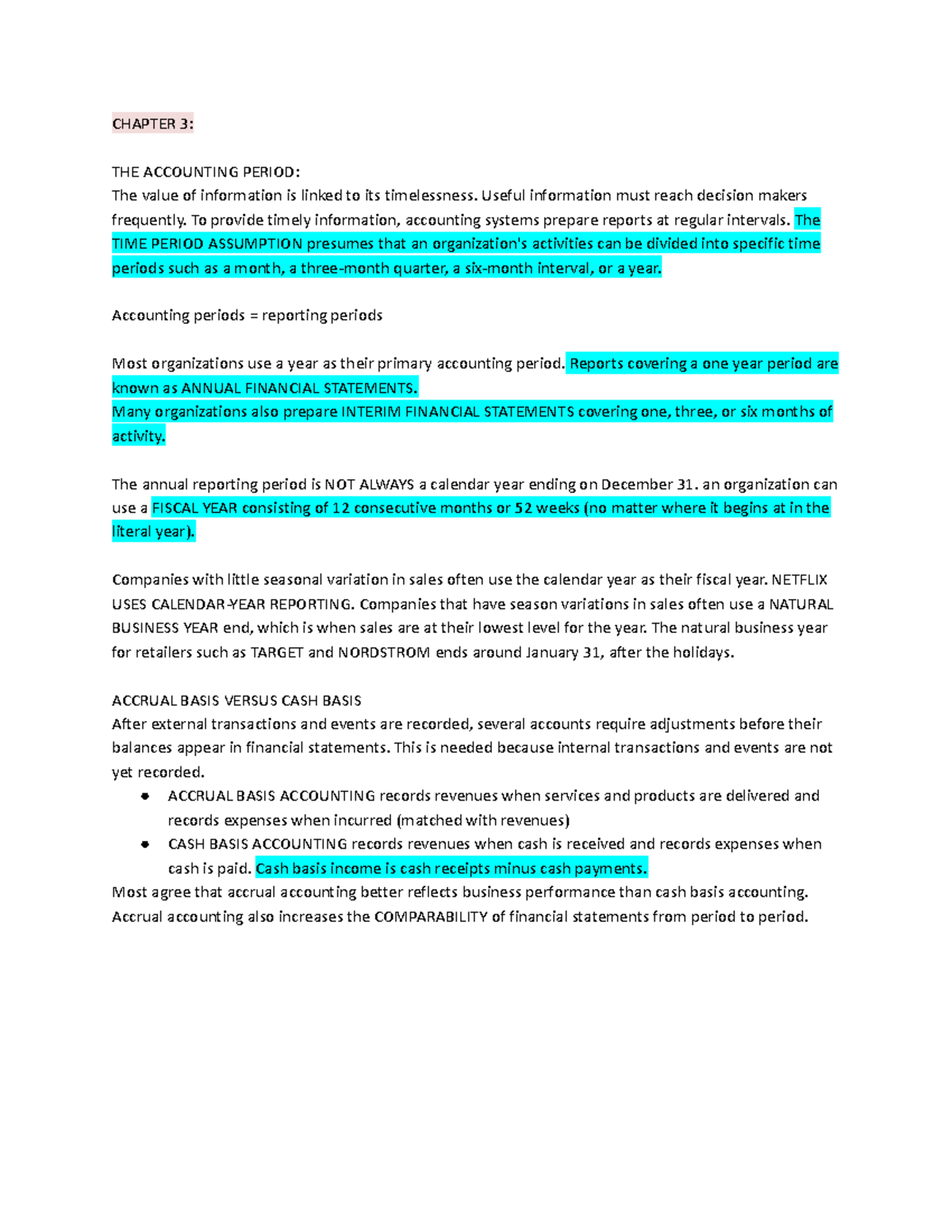 AC 203 Accounting Chapter 3 Notes - CHAPTER 3: THE ACCOUNTING PERIOD ...