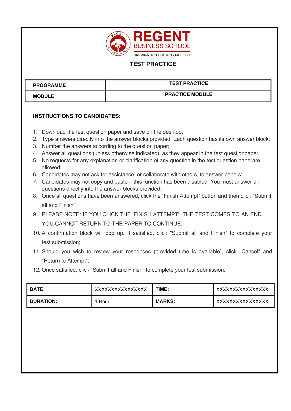 Test Practice Question Paper (7) - TEST PRACTICE PROGRAMME TEST ...