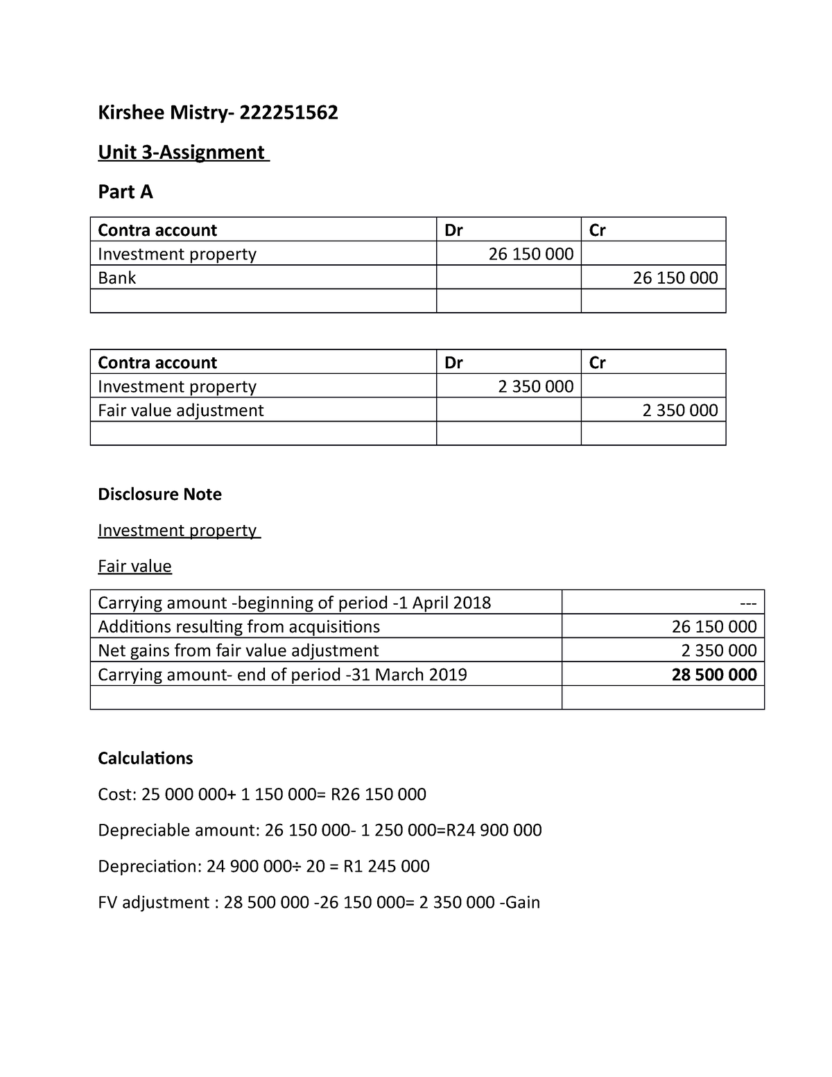 unit iii assignment home cost