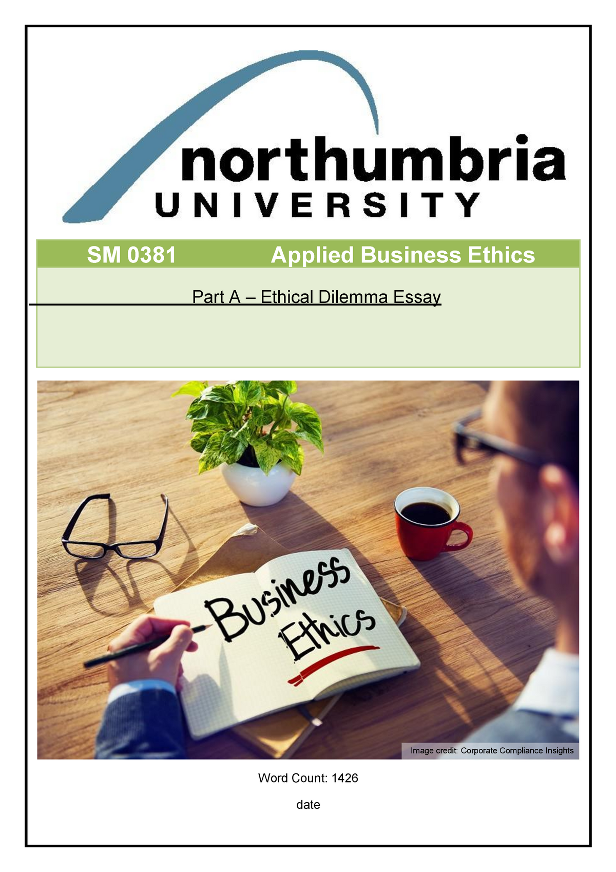 essay on business ethics