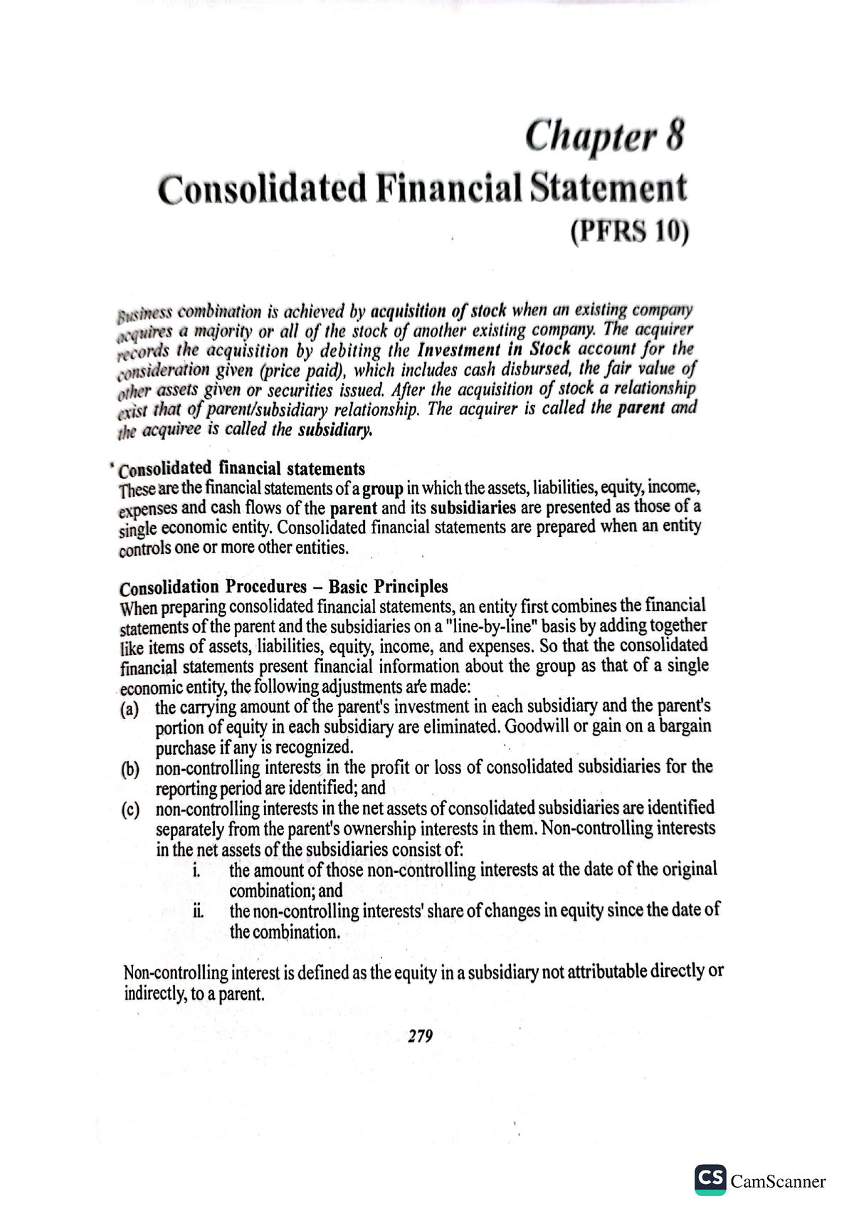 Consolidated Statement. Business Combination - Basic Accounting - Studocu