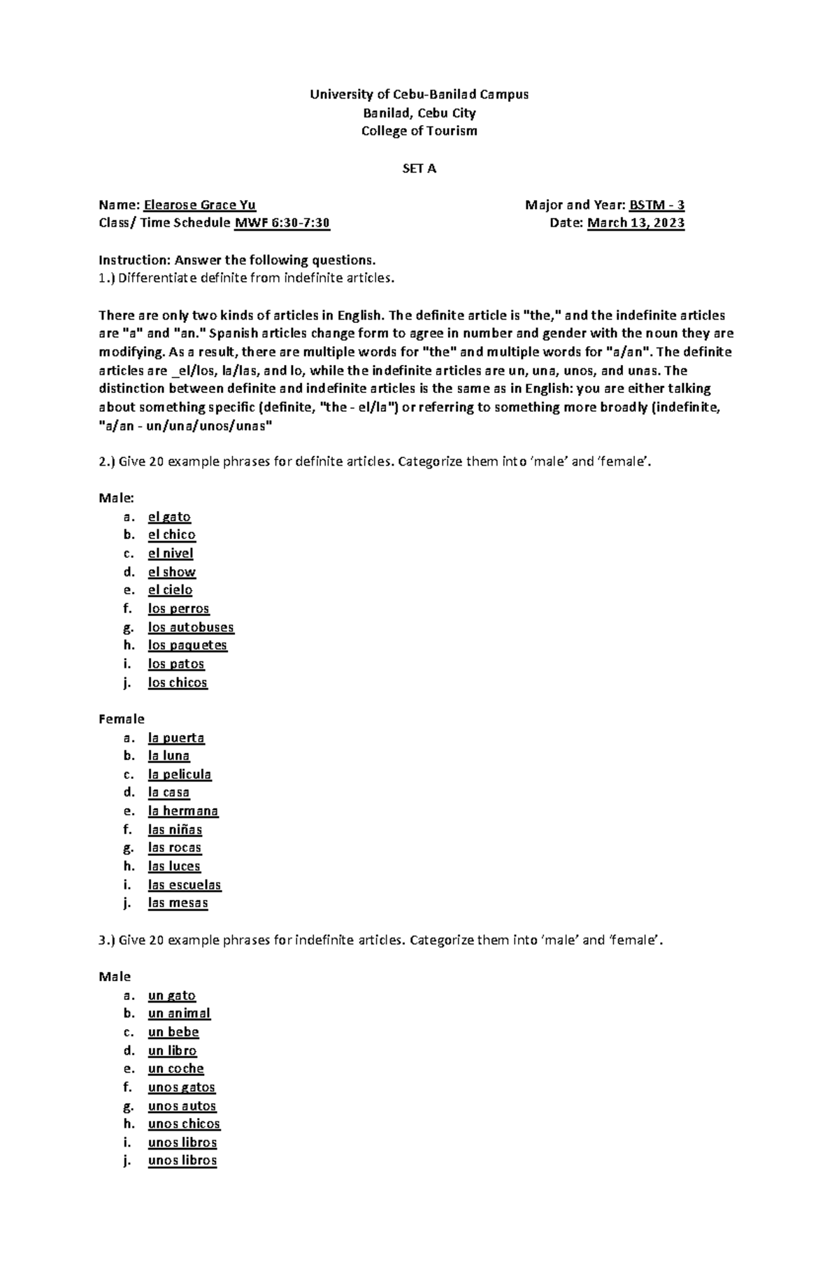 HM 318 Midterm Asynch 1 Yu University of CebuBanilad Campus