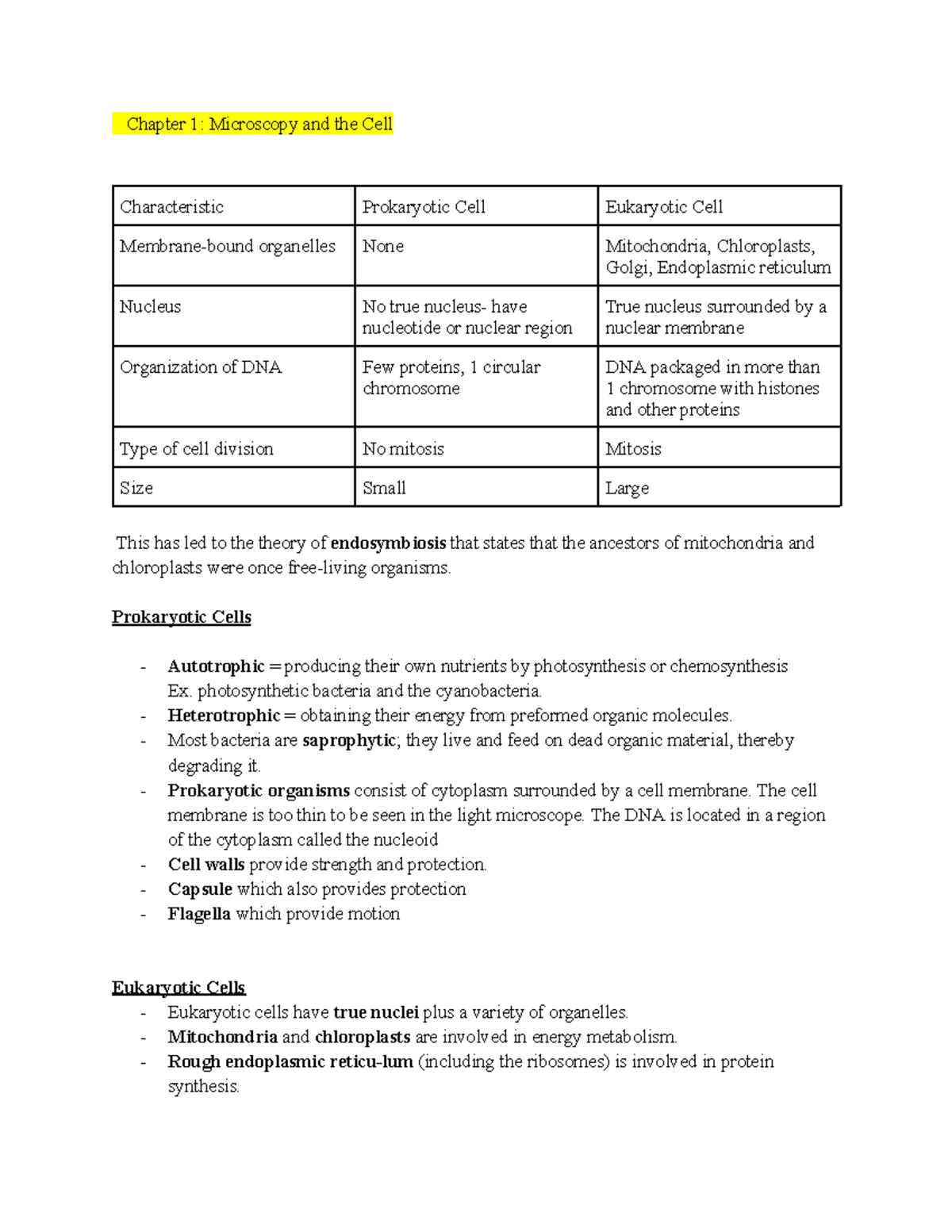 Bio Lab Exam Study Guide - Chapter 1: Microscopy and the Cell ...