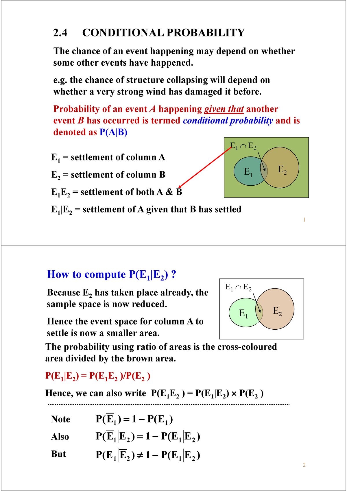 3. Probability Part 2 Full Lecture Notes - CE2407 - NUS - Studocu