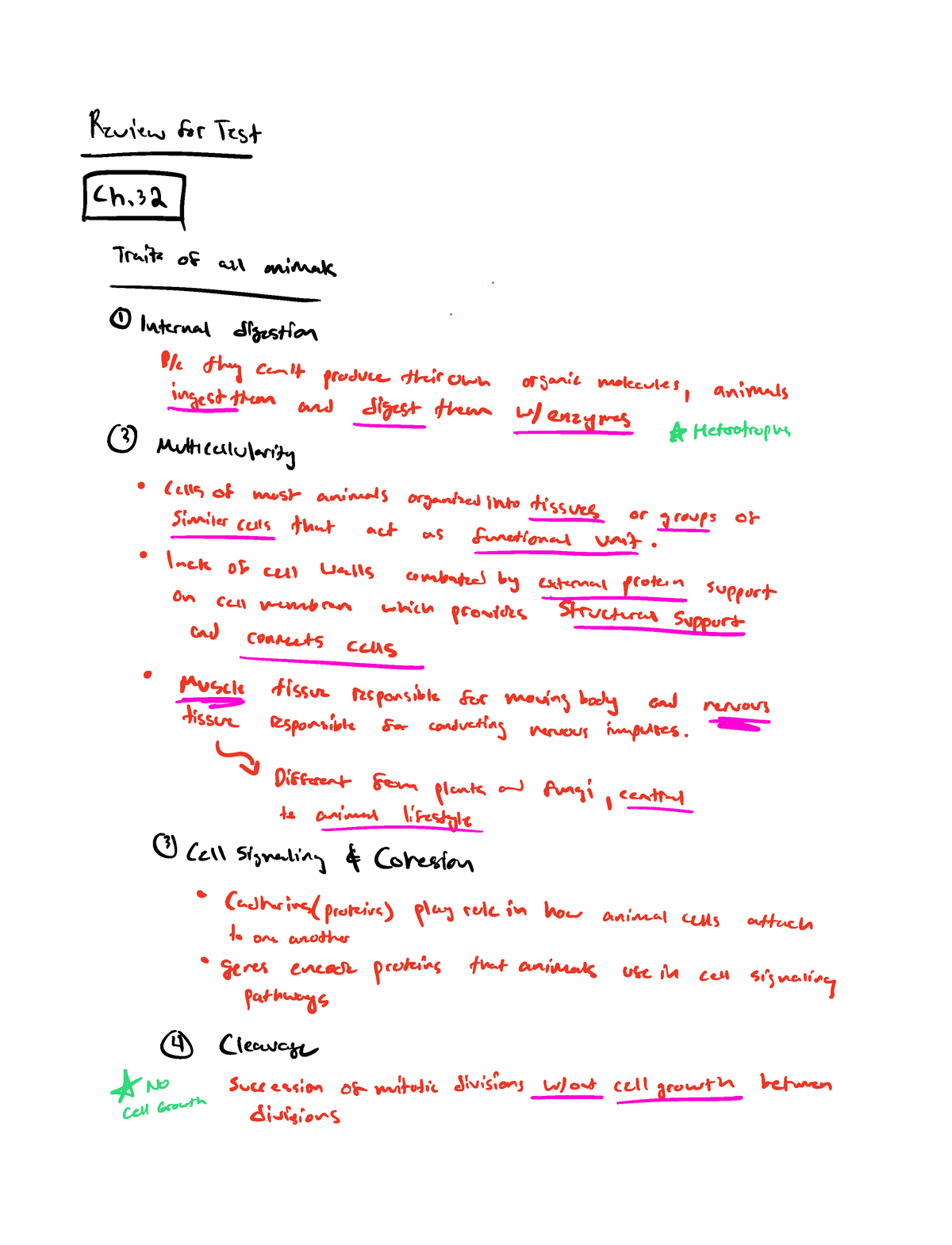 CH 32 Summary Lecture Notes - BSC2011 - Studocu