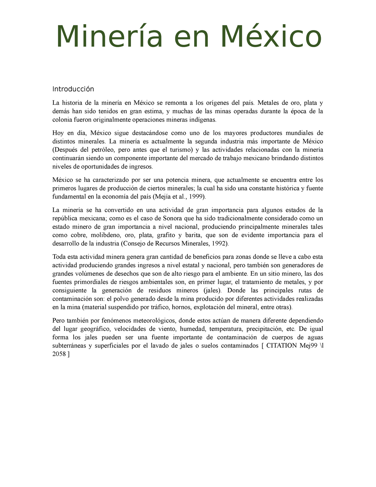 Mineria En Mexico Introducción La Historia De La Minería En México Se Remonta A Los Orígenes 1289