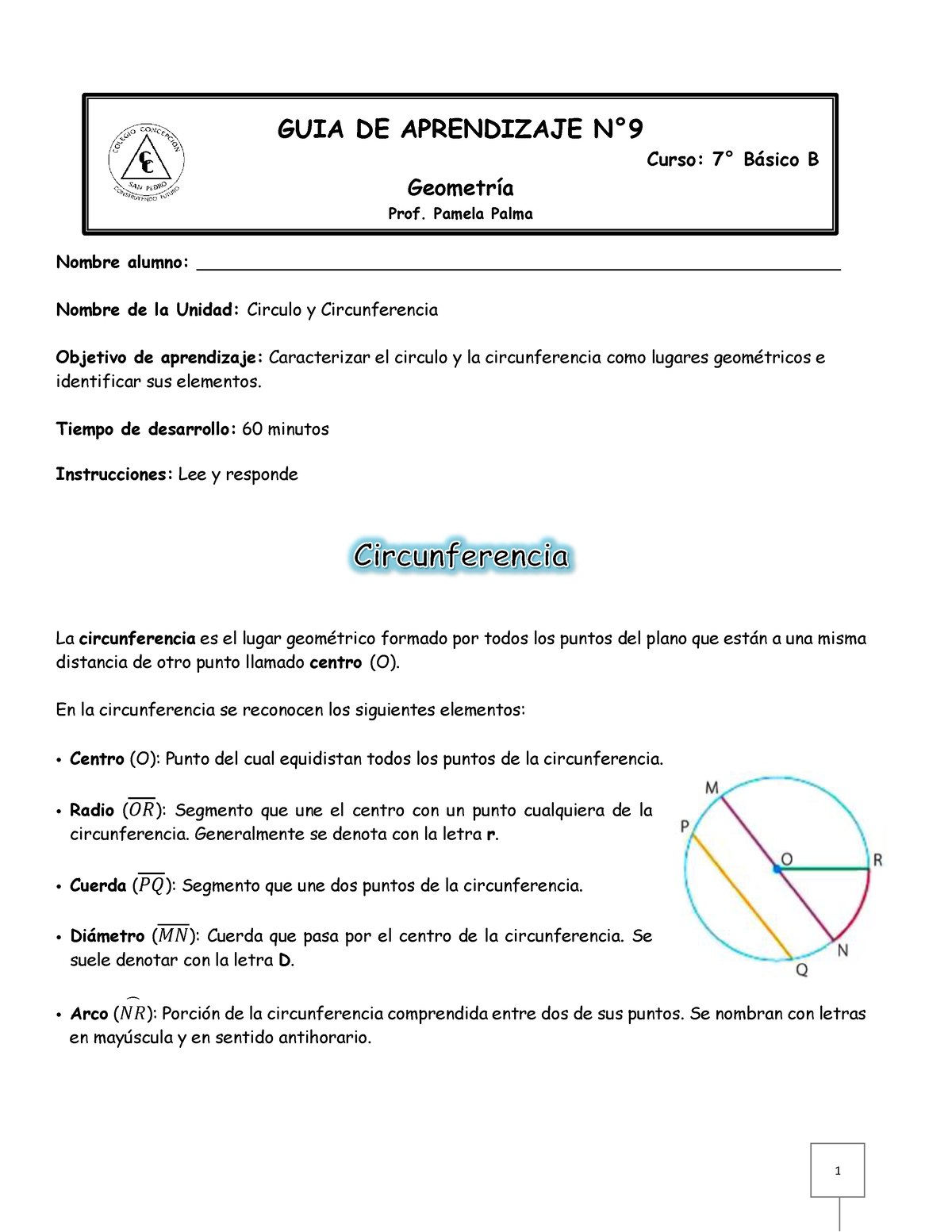 Geometría-7°B-P - Qwewe - GUIA DE APRENDIZAJE N∞ Curso: 7∞ B·sico B ...