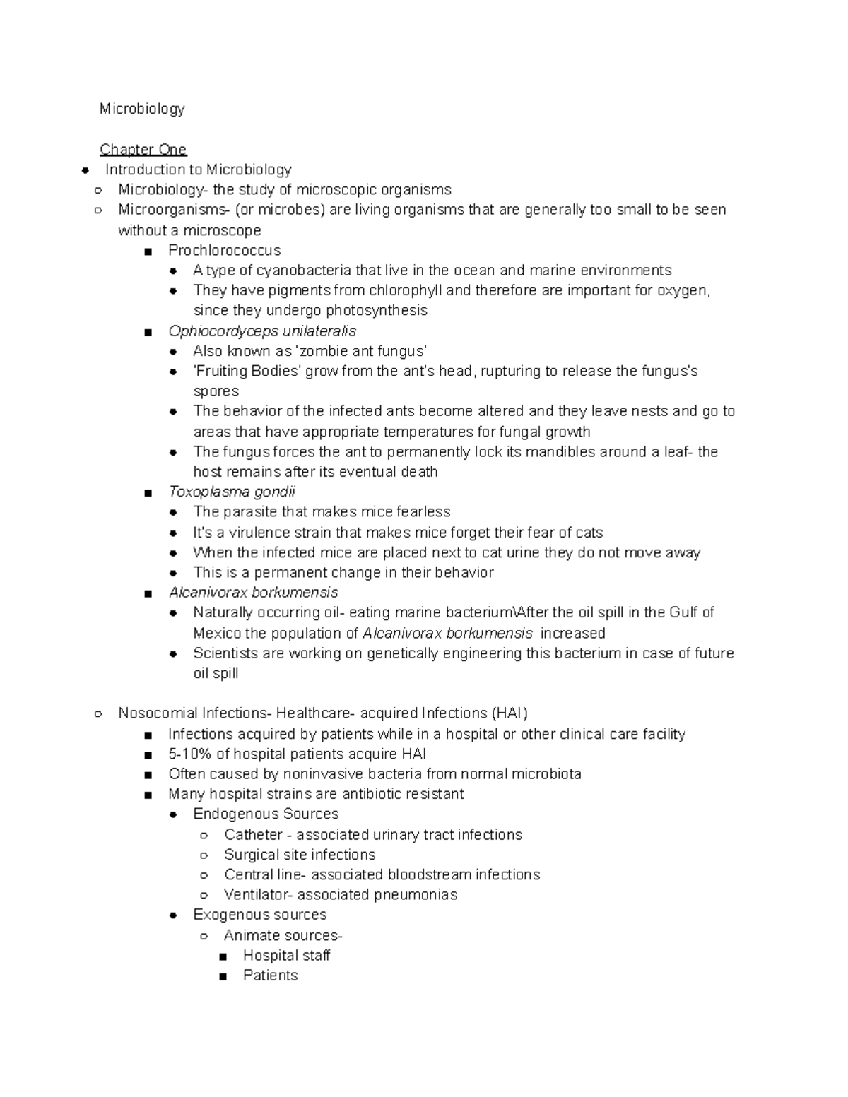 Microbiology Exam 1 - Exam 1- First Half - Microbiology Chapter One ...