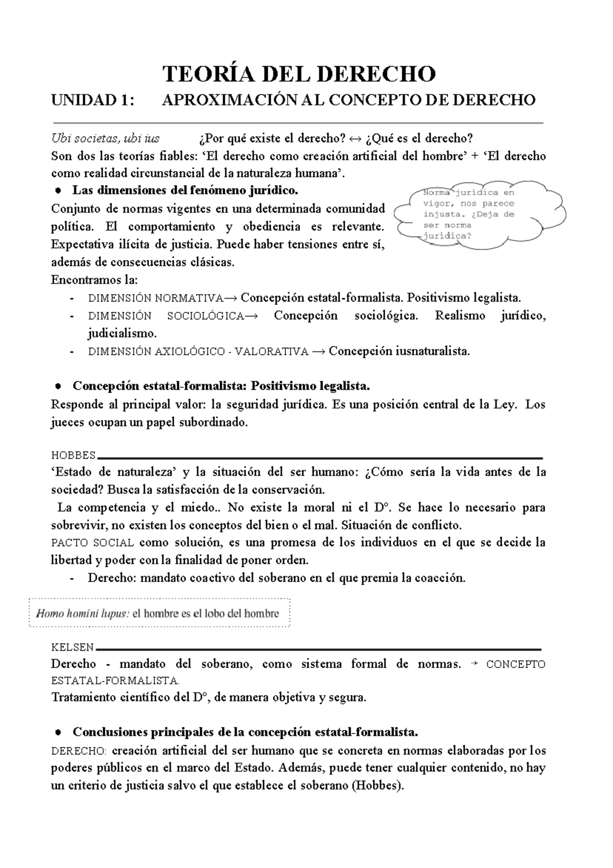 1. Teoría Del Derecho - TEORÍA DEL DERECHO UNIDAD 1: APROXIMACIÓN AL ...