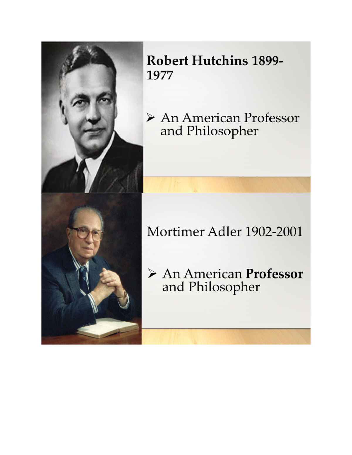 Perennialism - Robert Hutchins 1977 An American Professor and ...