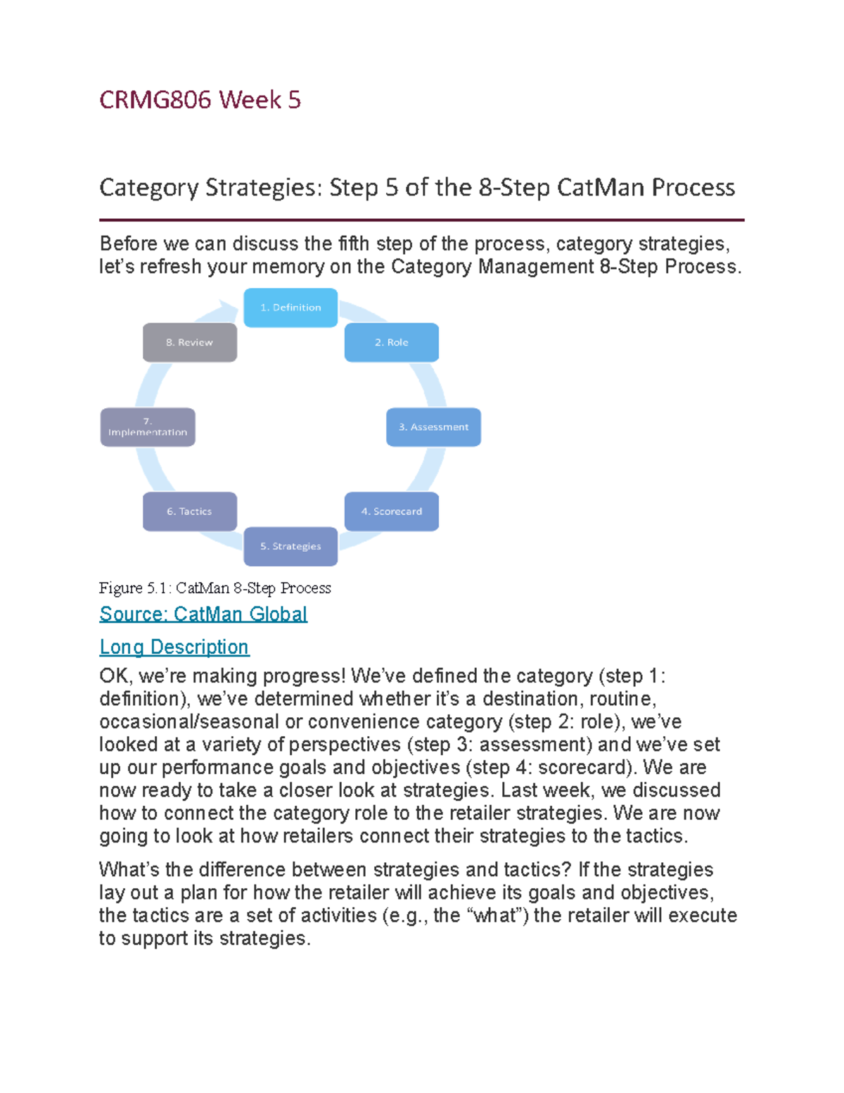 CRMG806 - Week 5 Notes + CATMAN transcript - CRMG806 Week 5 Category ...