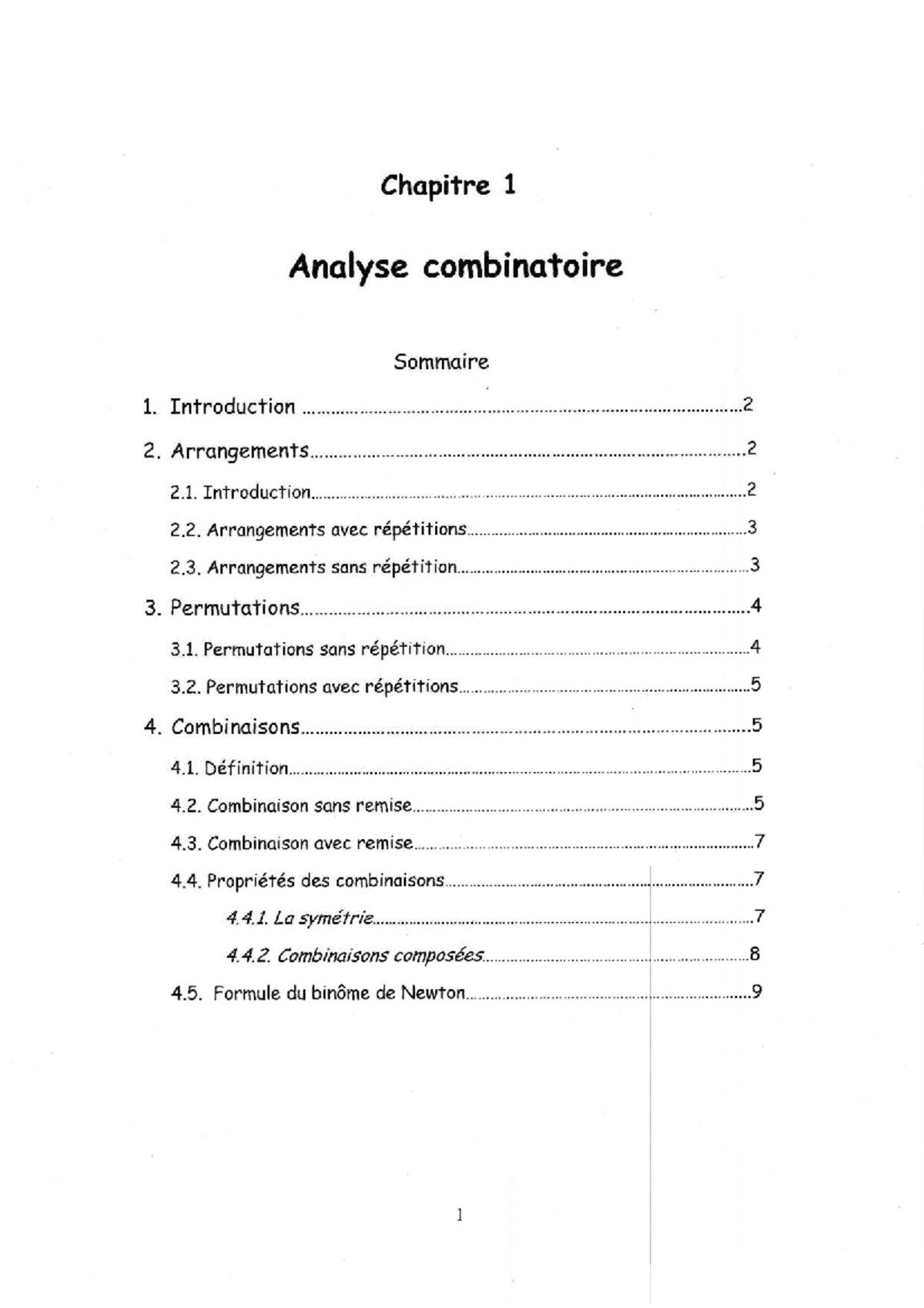 1-analyse-combinatoire - Mathématiques - Studocu