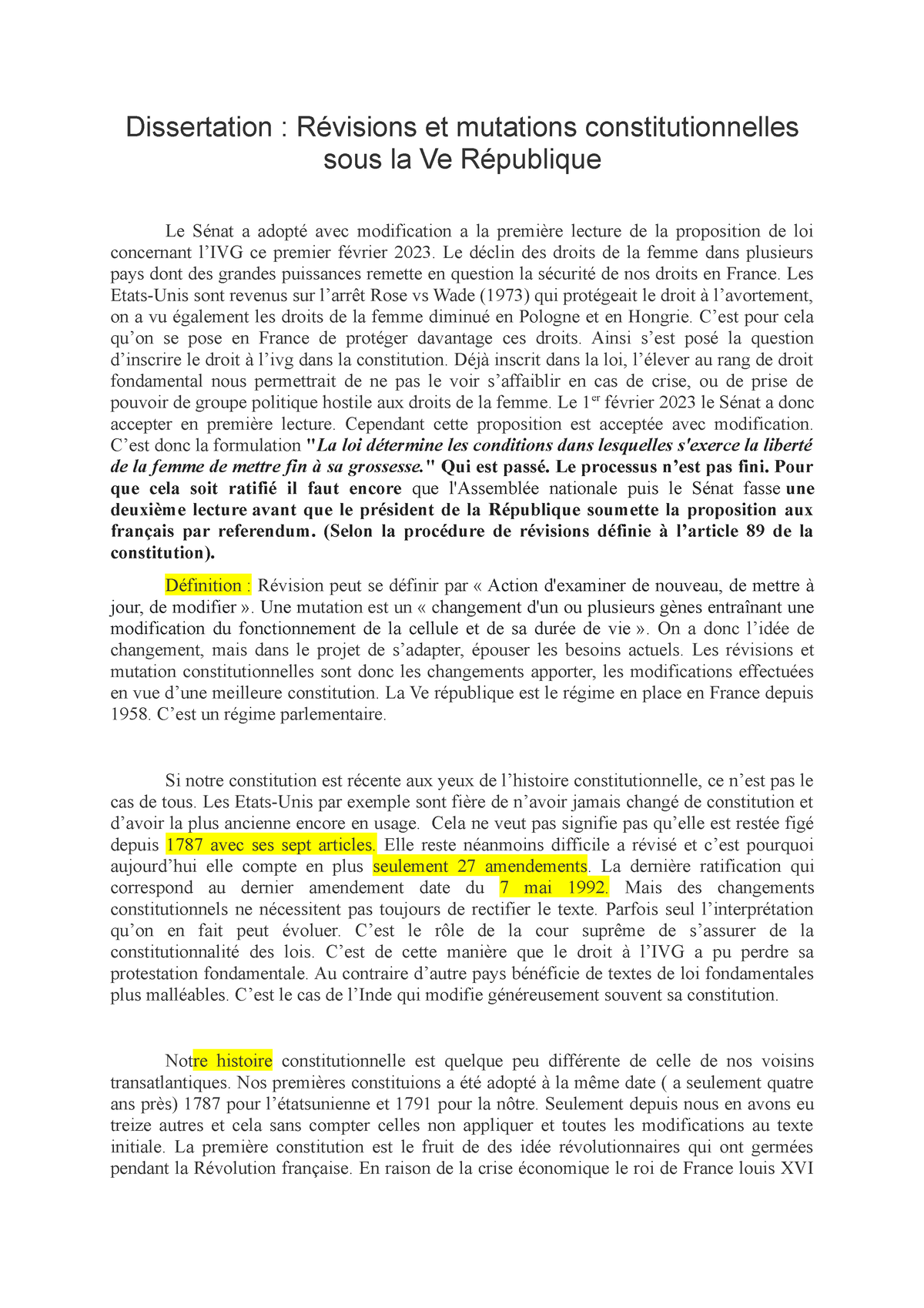 introduction dissertation ve republique