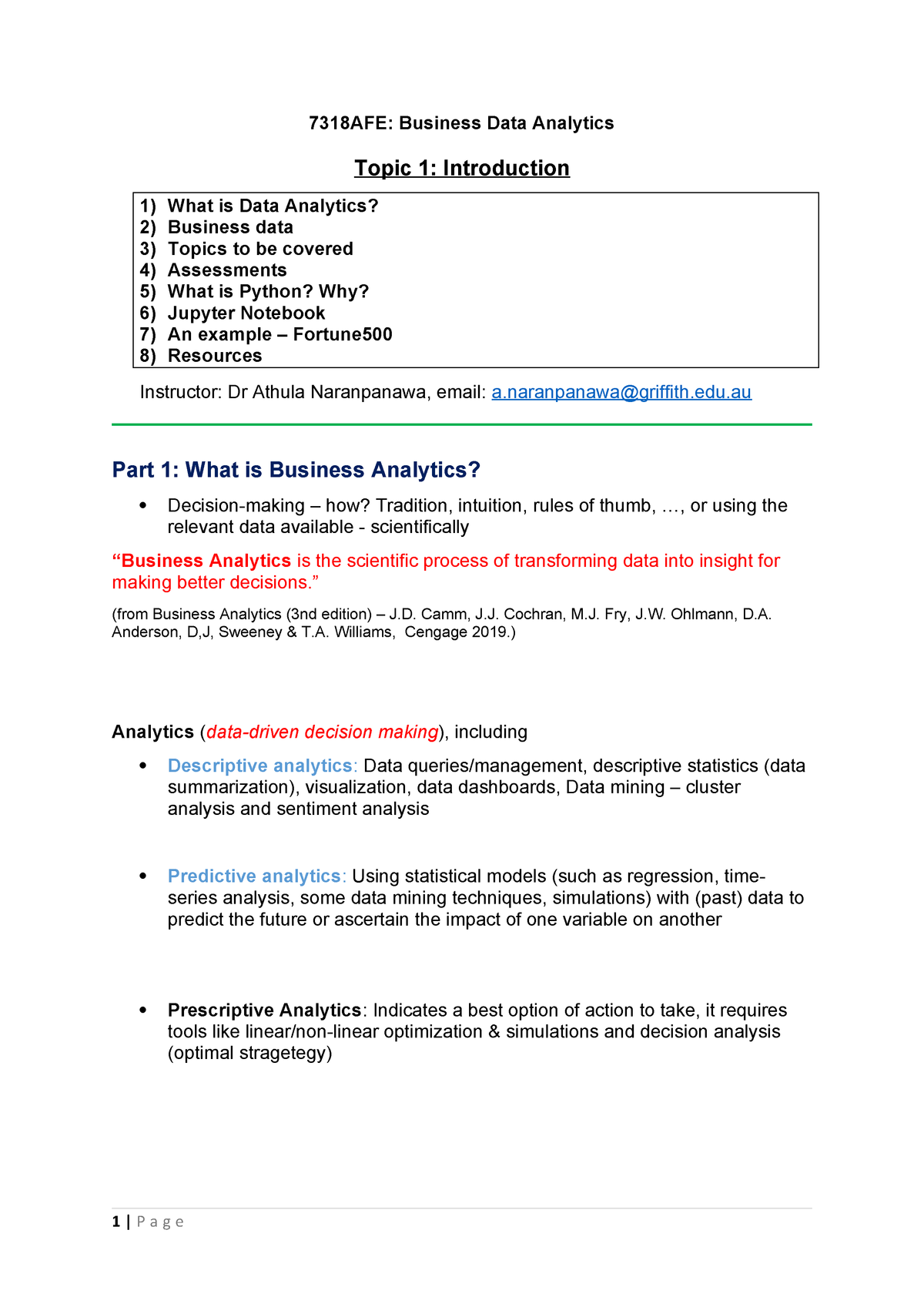 7318afe Week 1 Homework Business Data Analytics Studocu