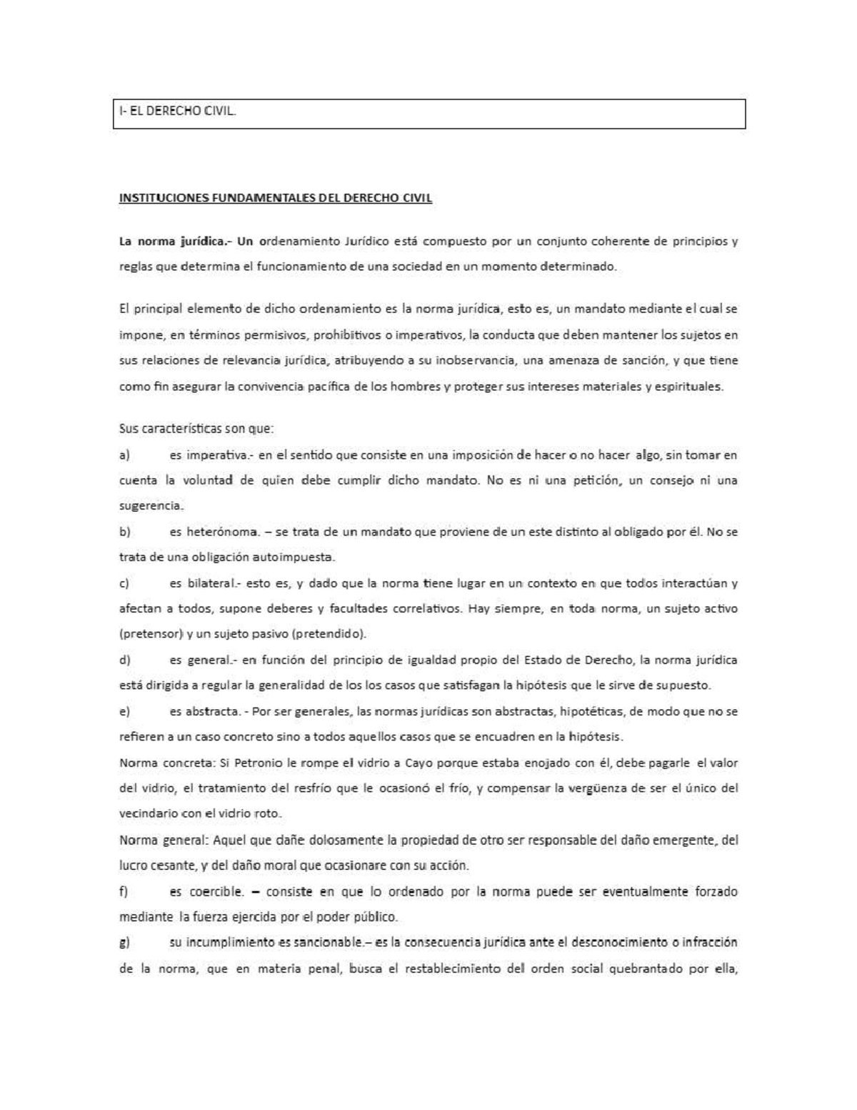 El derecho civil y la teoria de ley - EL DERECHO CIVIL. INSTITUCIONES ...