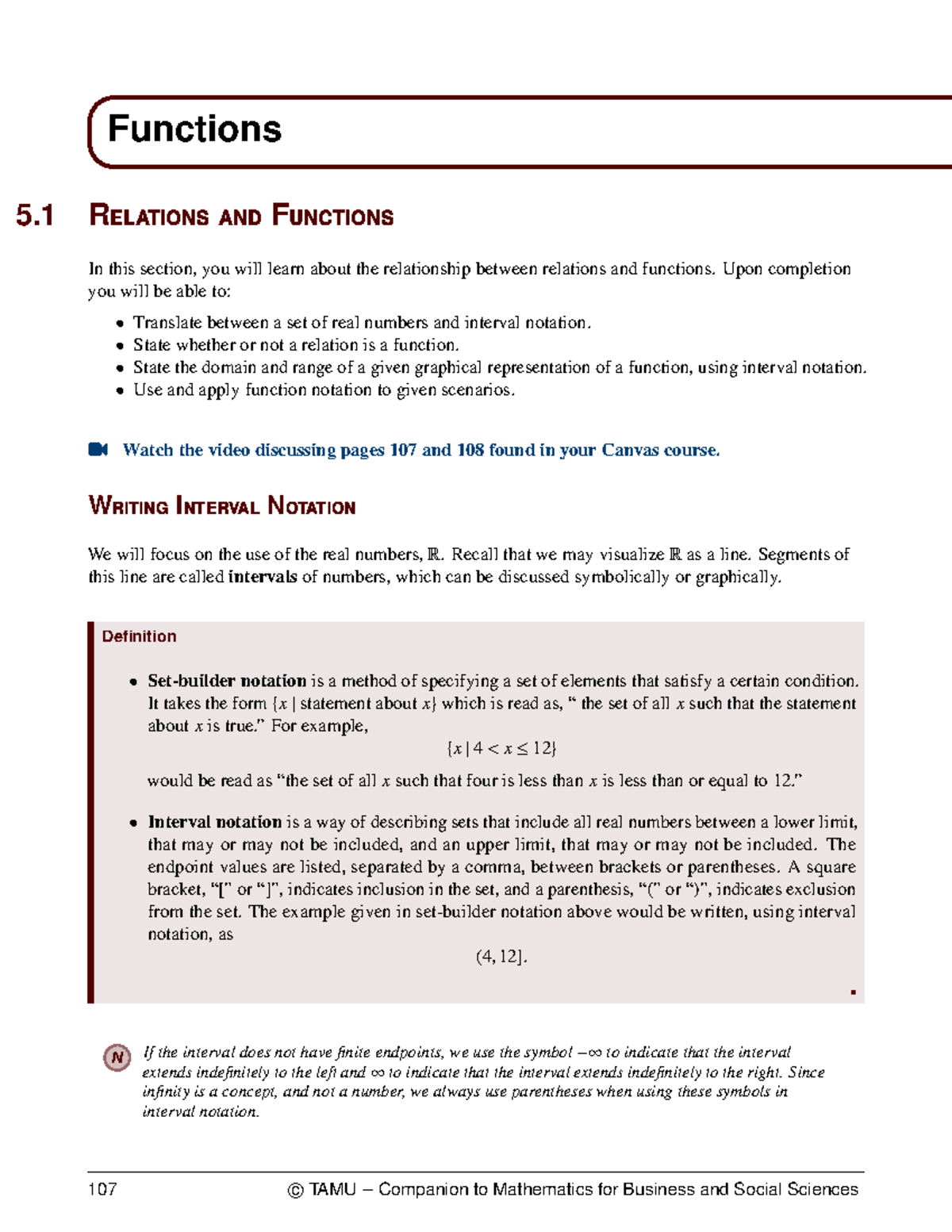 Chapter 5 notes - Functions 5 Relations and Functions In this section ...