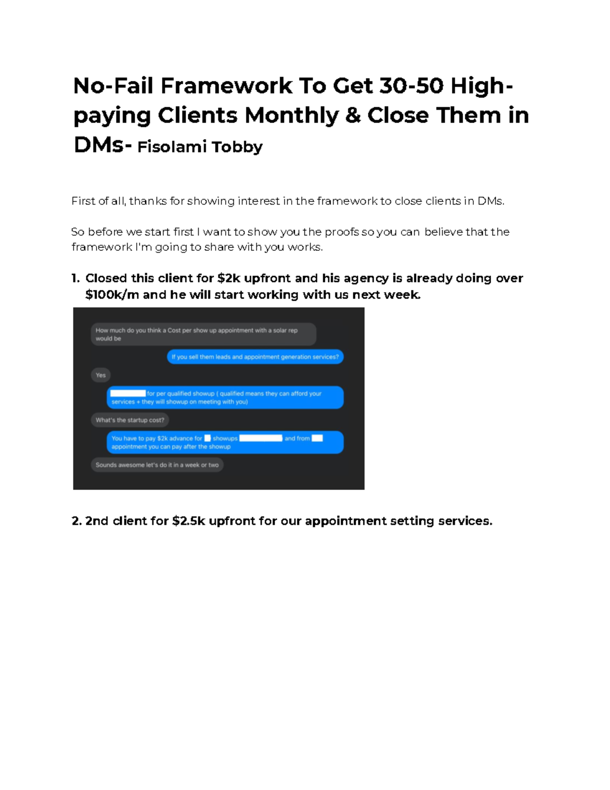 No-Fail Framework To Close Clients in DMs- Fisolami Tobby' - No-Fail ...