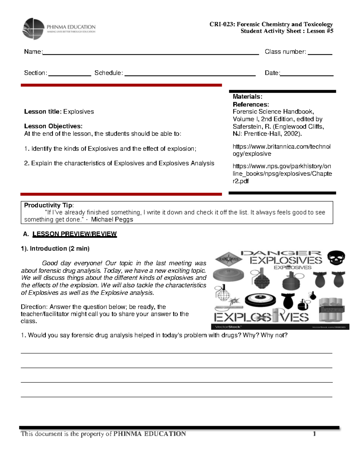 SAS 5 CRI 023 This will serve as guide to students who are