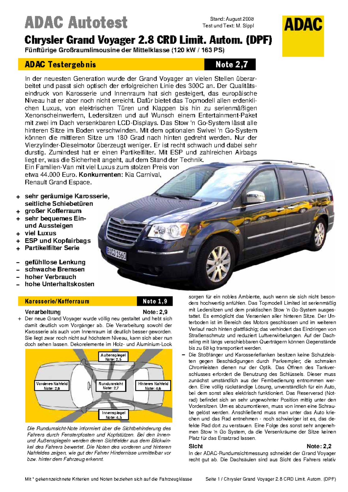 Chrysler Voyager 2.8 Crd Automatik Schaltet Nicht Chrysler Grand Voyager 2 8 CRD Limited Automatik DPF - Chrysler Grand