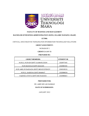 Project Proposal Group 4 - Database Management System - UiTM - Studocu