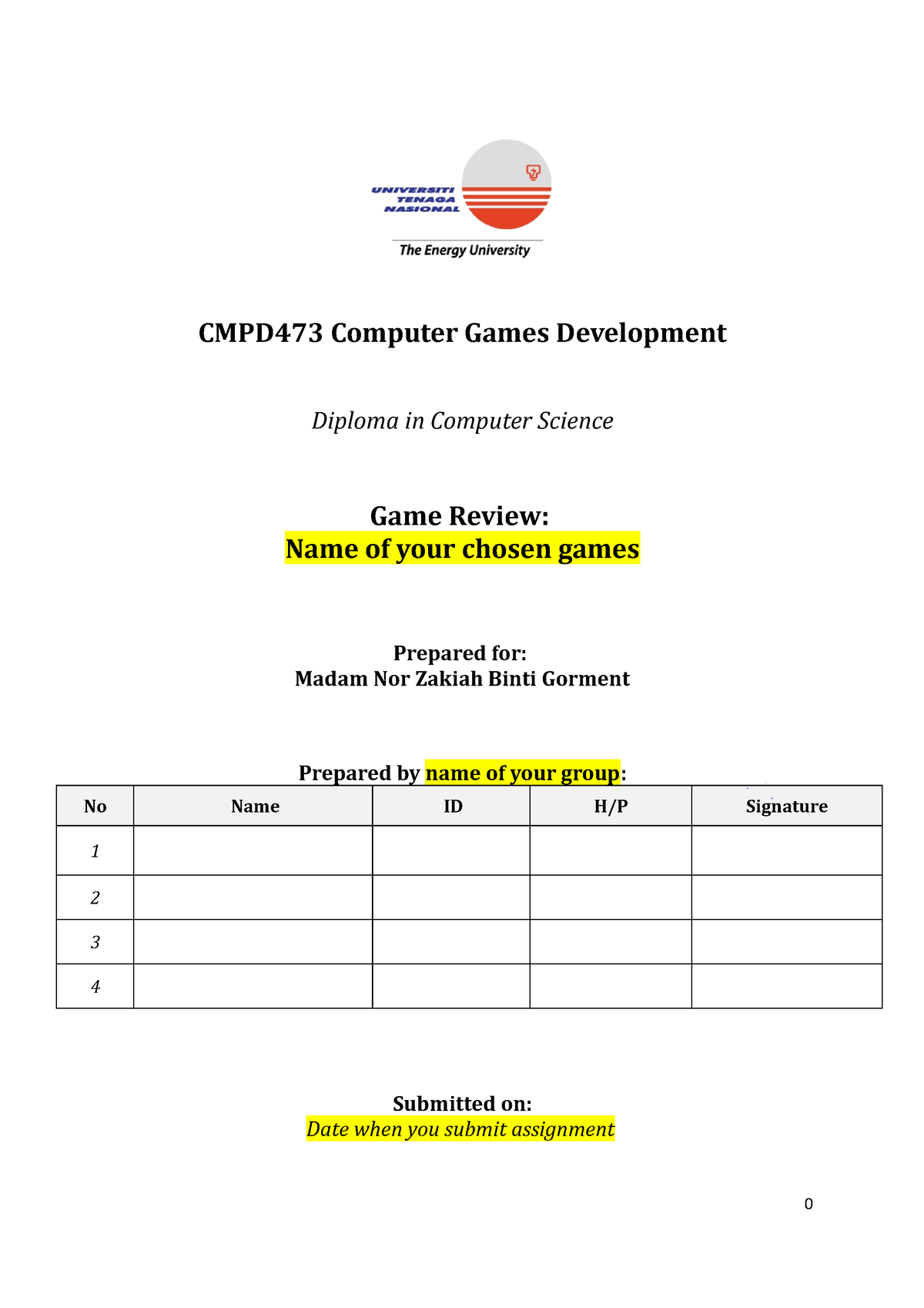 Assignment 1- Game Dev - Mpu - CMPD473 Computer Games Development ...