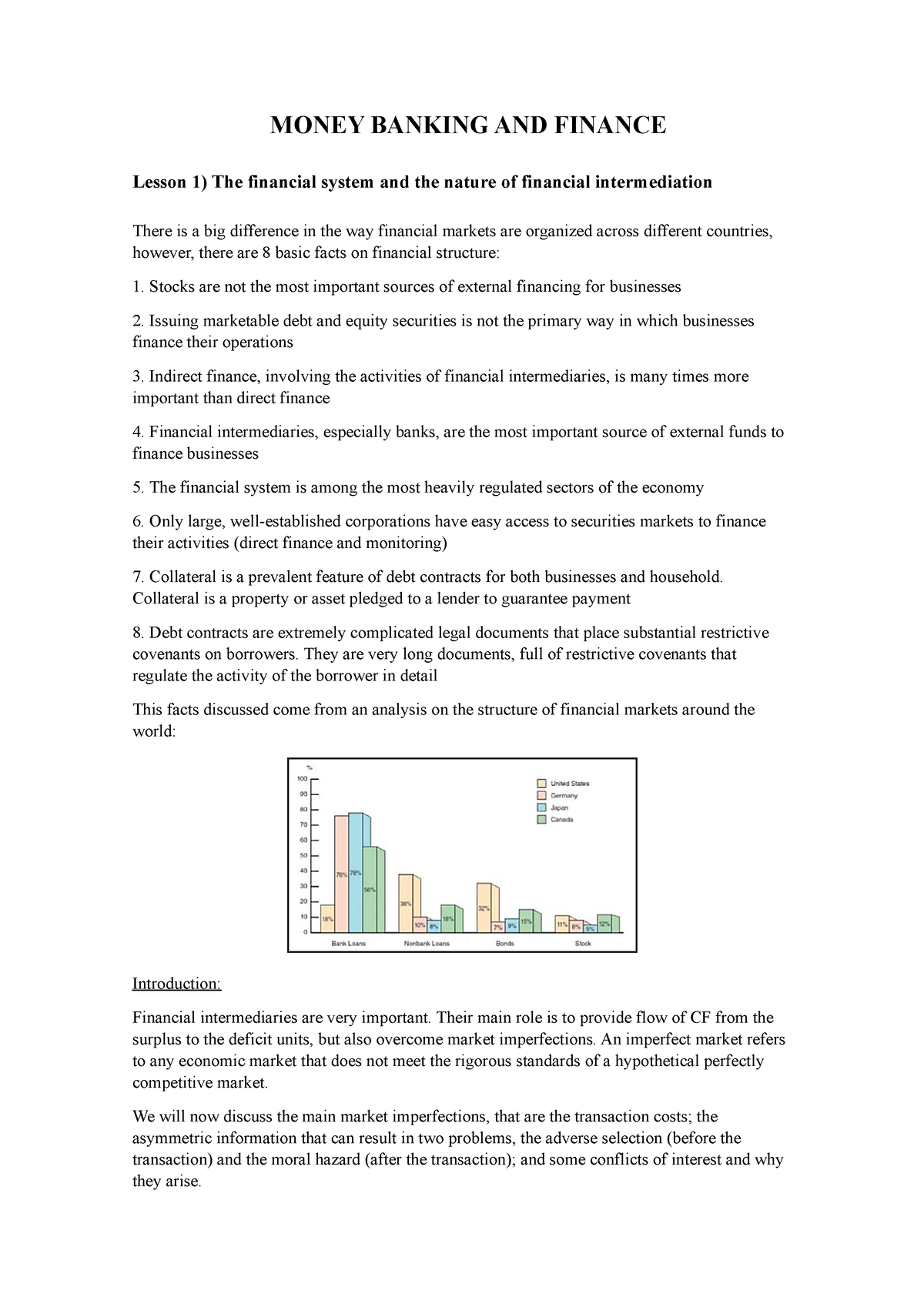 Money Banking and Finance MONEY BANKING AND FINANCE Lesson 1) The