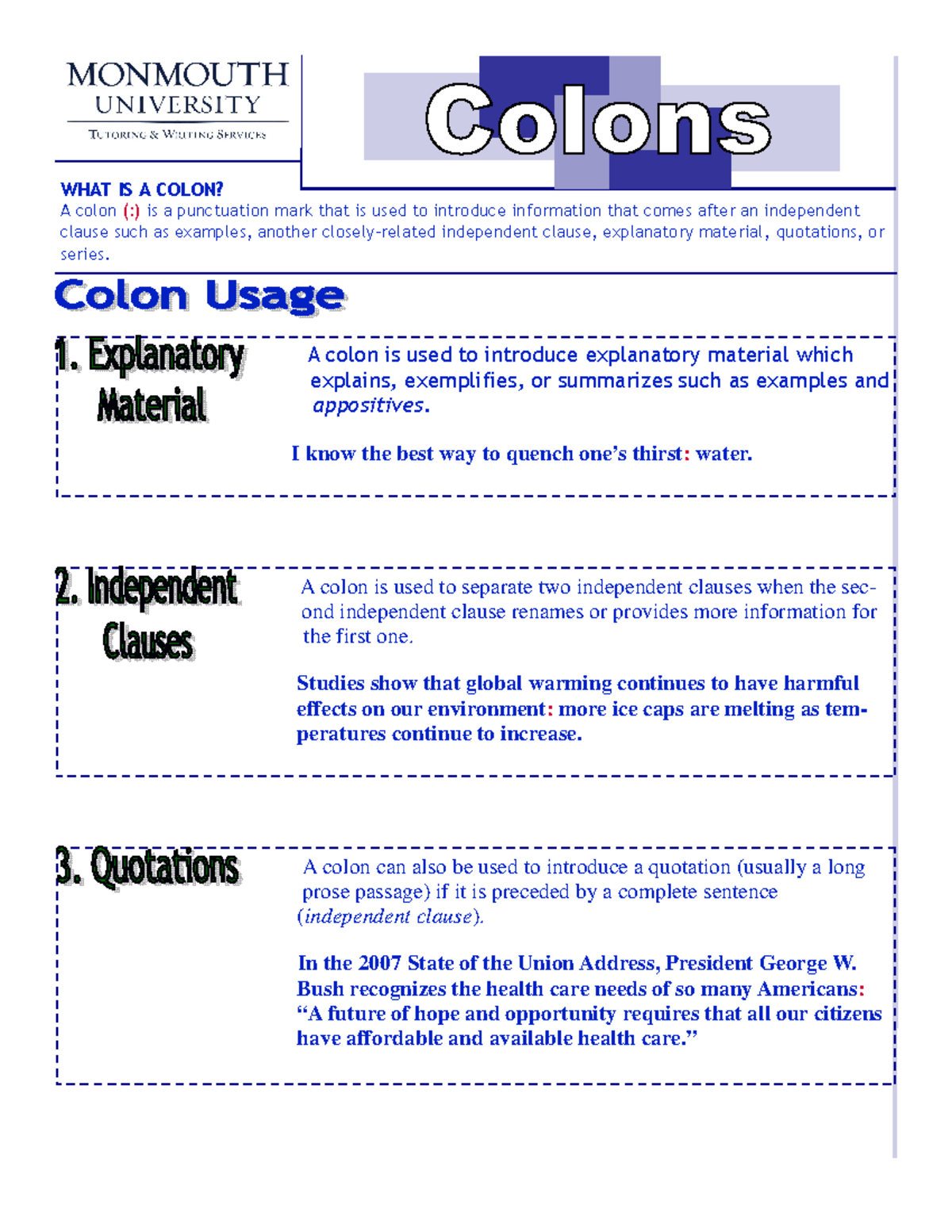 Colons - - Studocu