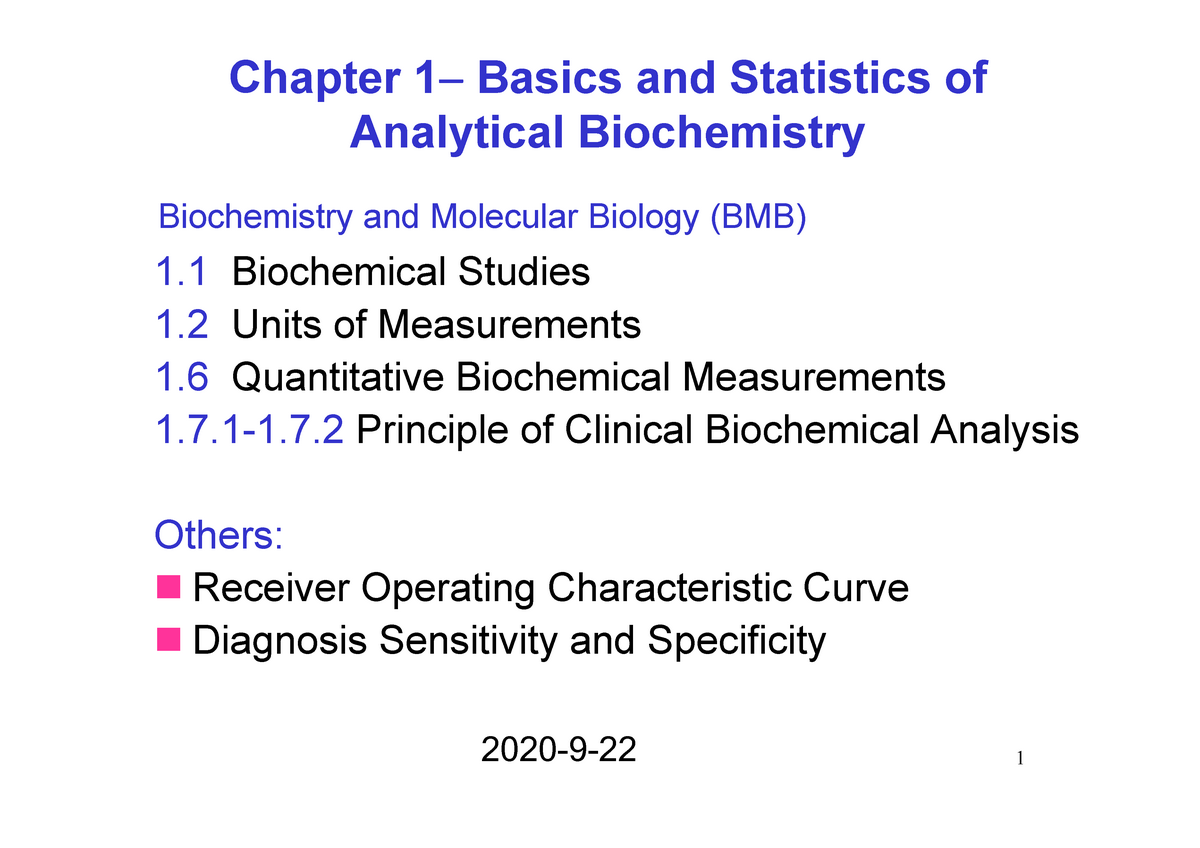 Chap 1 - Lecture Notes 1 - Analytical Chemistry - Chem2014 - 臺大 - StuDocu