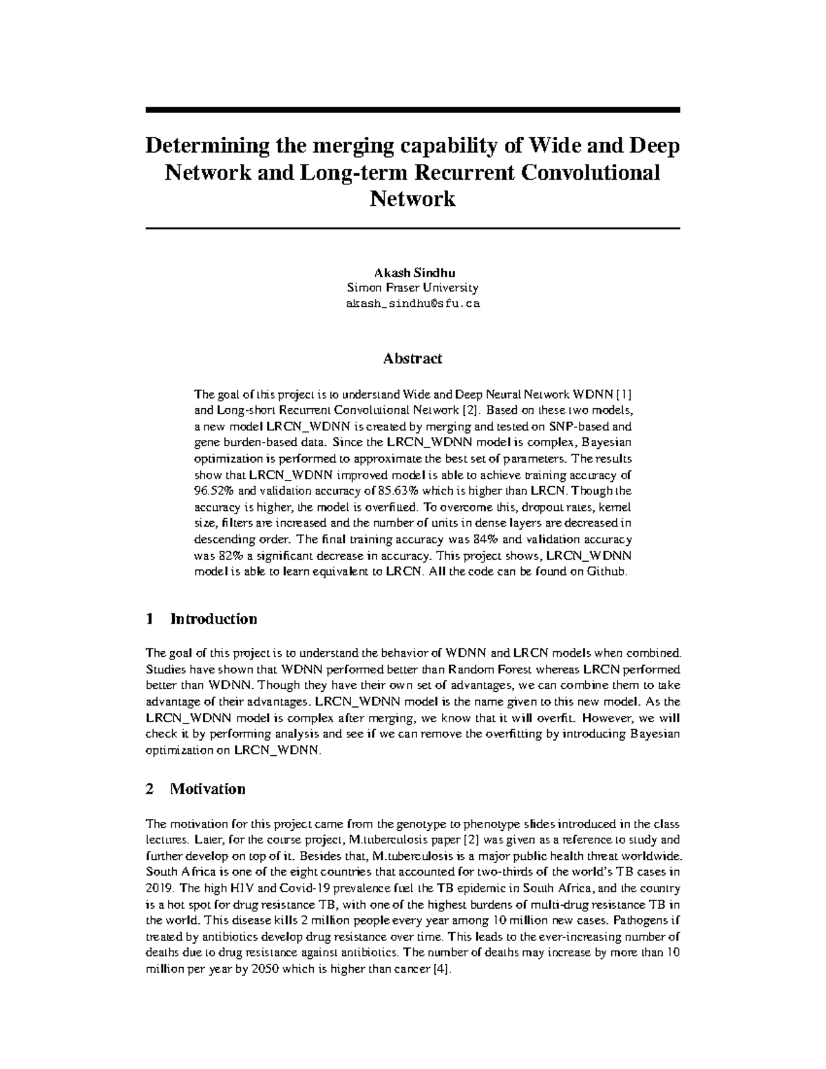 Determining the merging capability of wide and deep network and long ...
