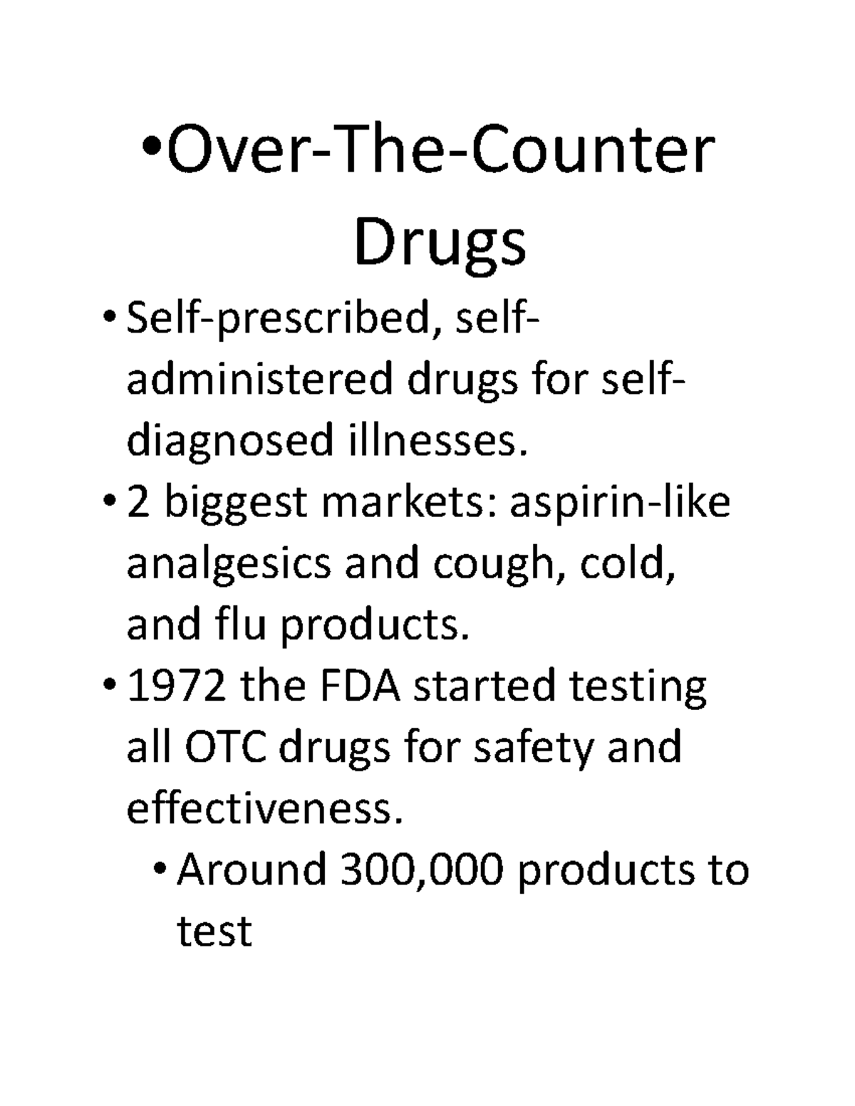 Overthecounter Drugs • OverTheCounter Drugs Selfprescribed, self