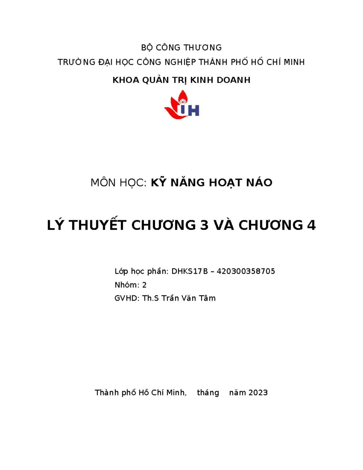Chương 3-4 KNHN final - CÁCH HỌC MÔN KỸ NĂNG HOẠT NÁO MỘT CÁCH HIỆU QUẢ ...