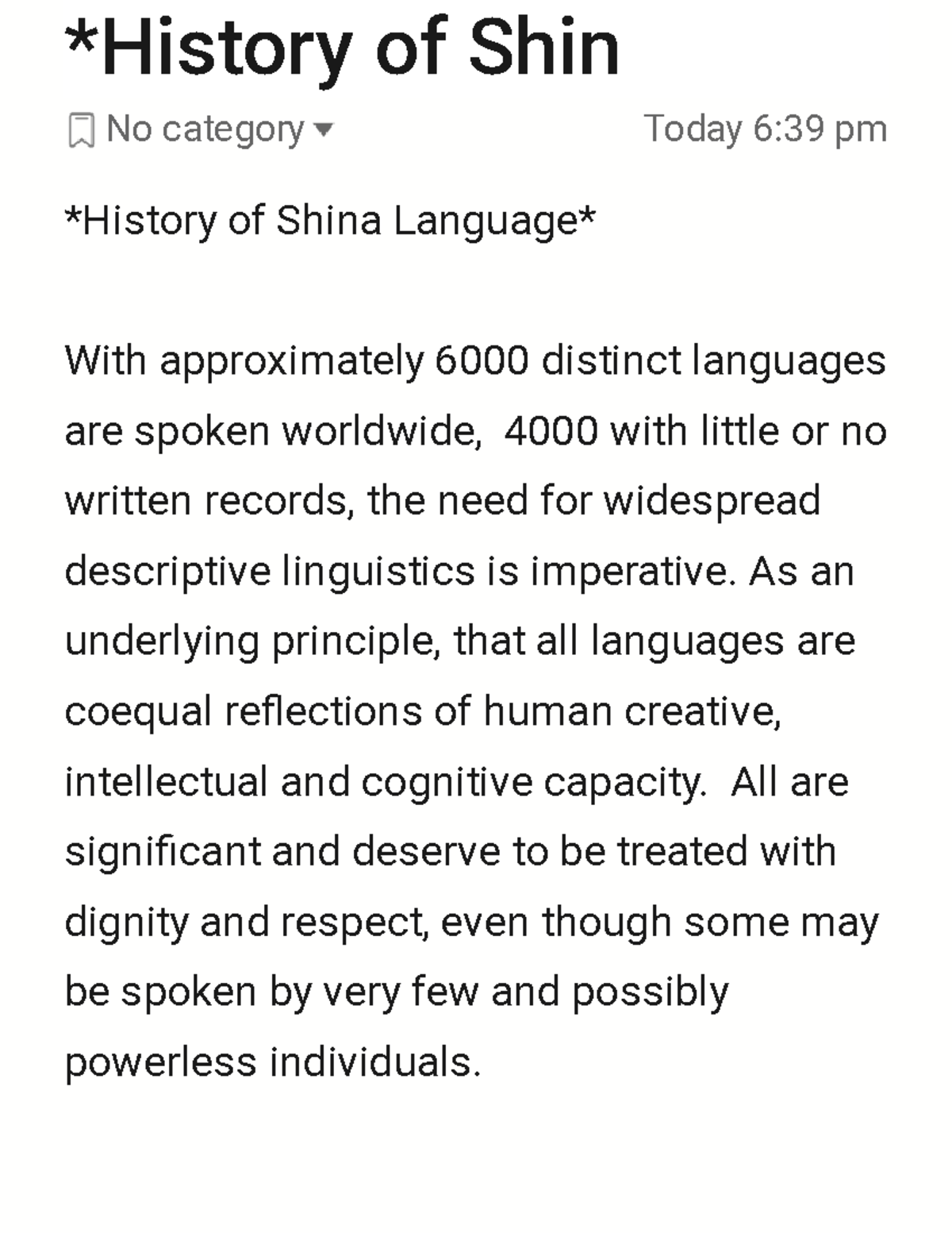 Shina language - *History of Shin No category Today 6:39 pm History of ...