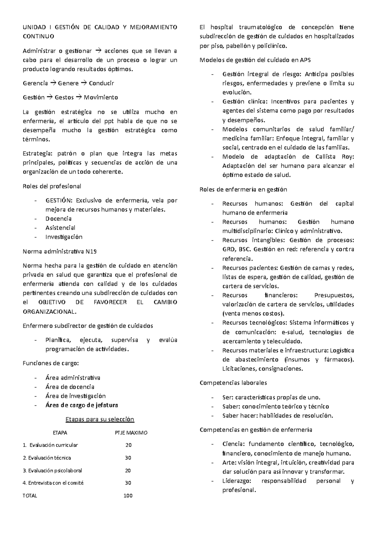 Unidad I Gestión DE Calidad Y Mejoramiento Continuo - UNIDAD I GESTIÓN ...