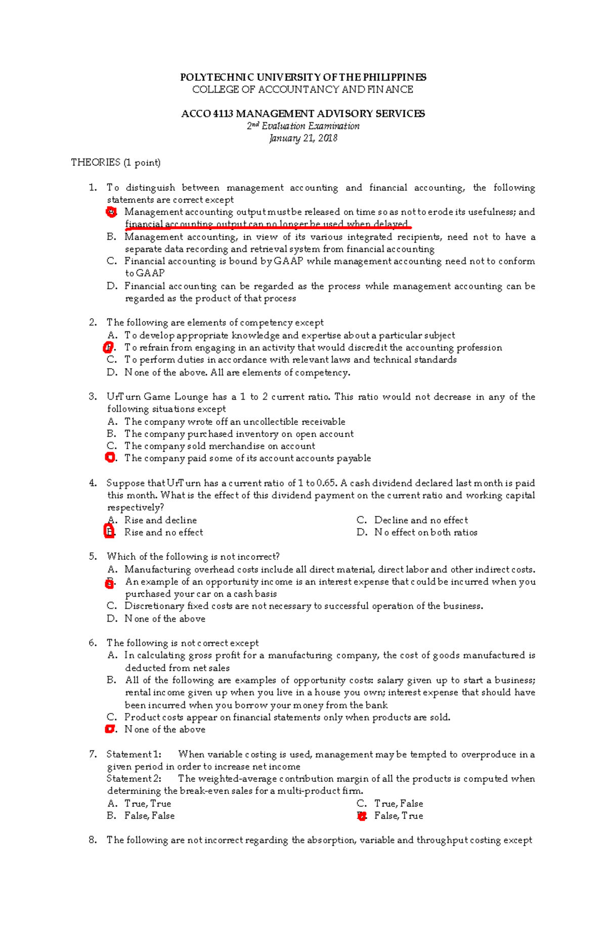 Exam January 2018, Questions And Answers - POLYTECHNIC UNIVERSITY OF ...