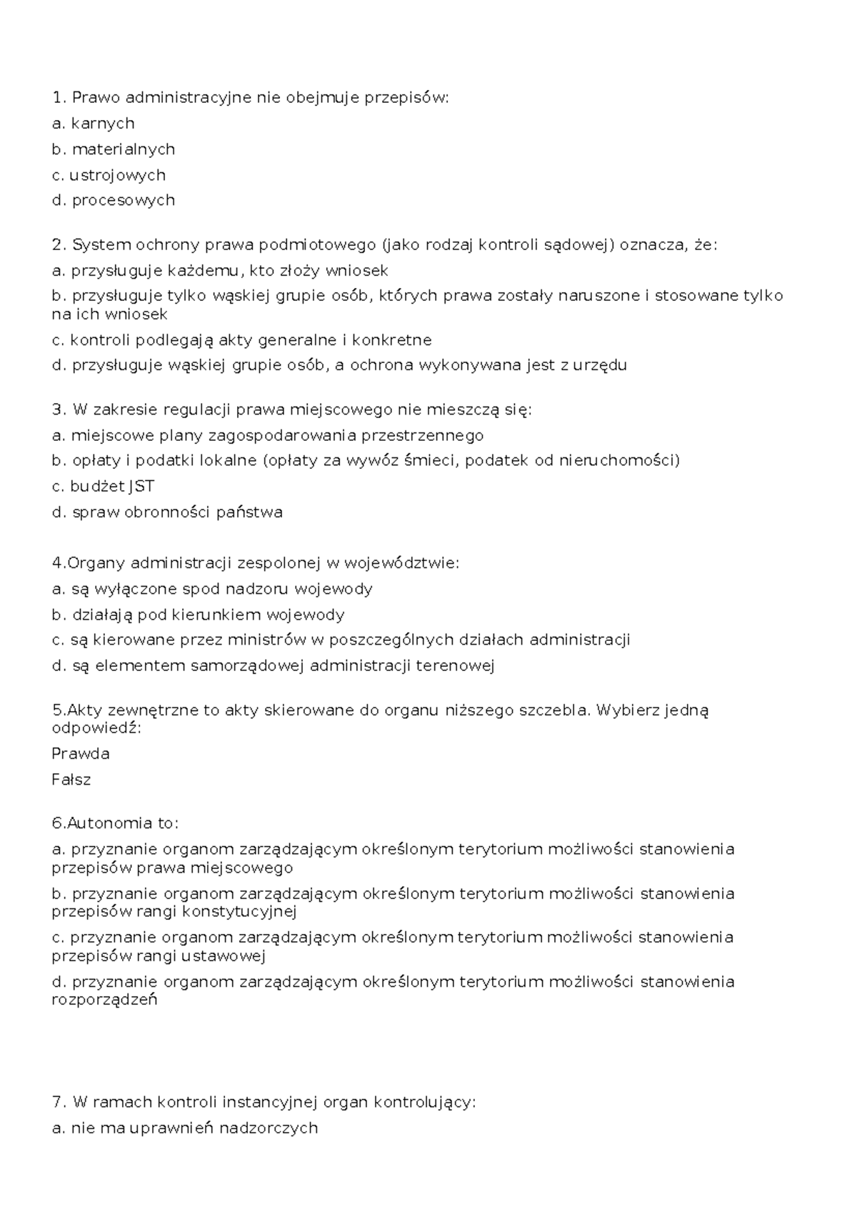 2 Sprawdzian Podstawy Prawa Administracyjnego Kiryło