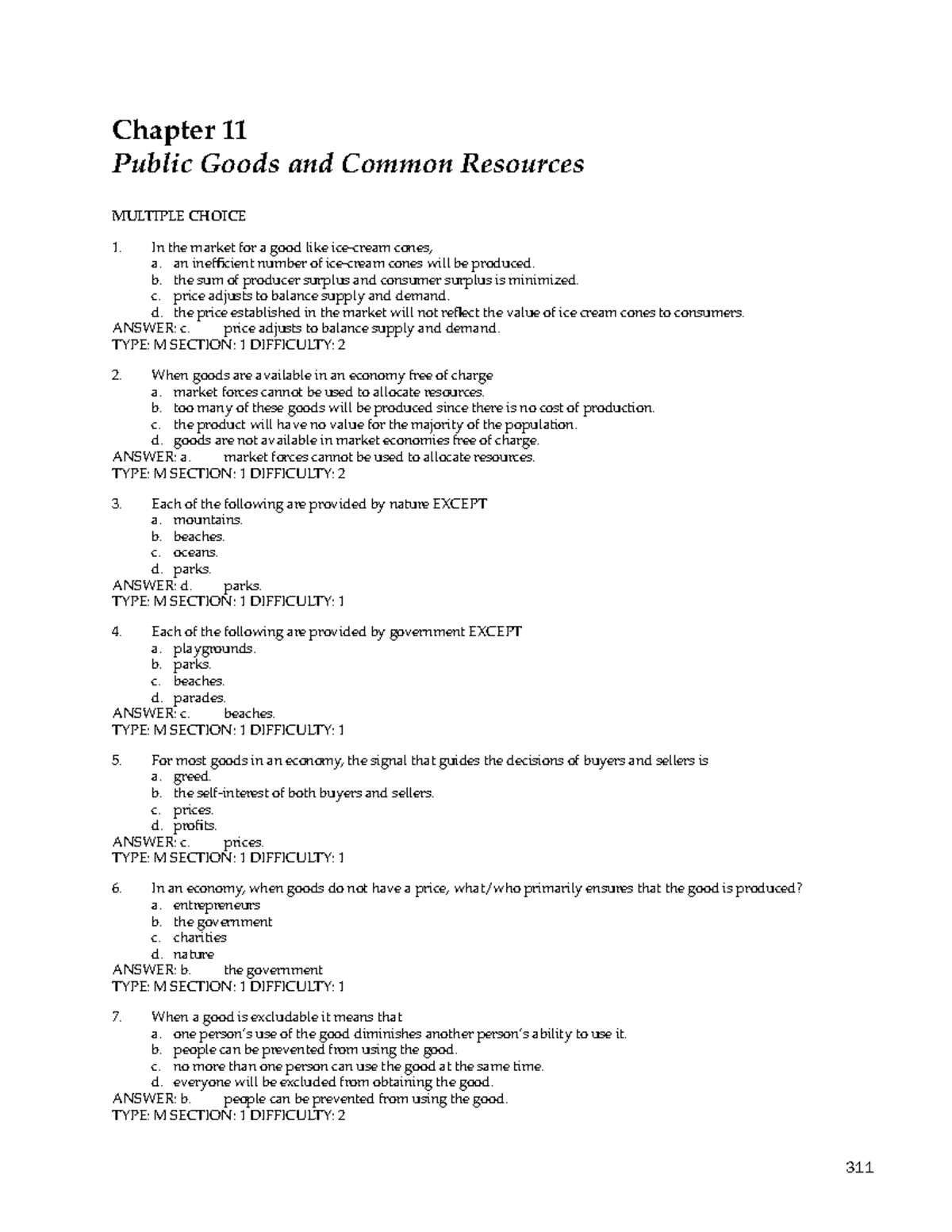 Chapter 11 - hhgtfhgfngh - Chapter 11 Public Goods and Common Resources ...