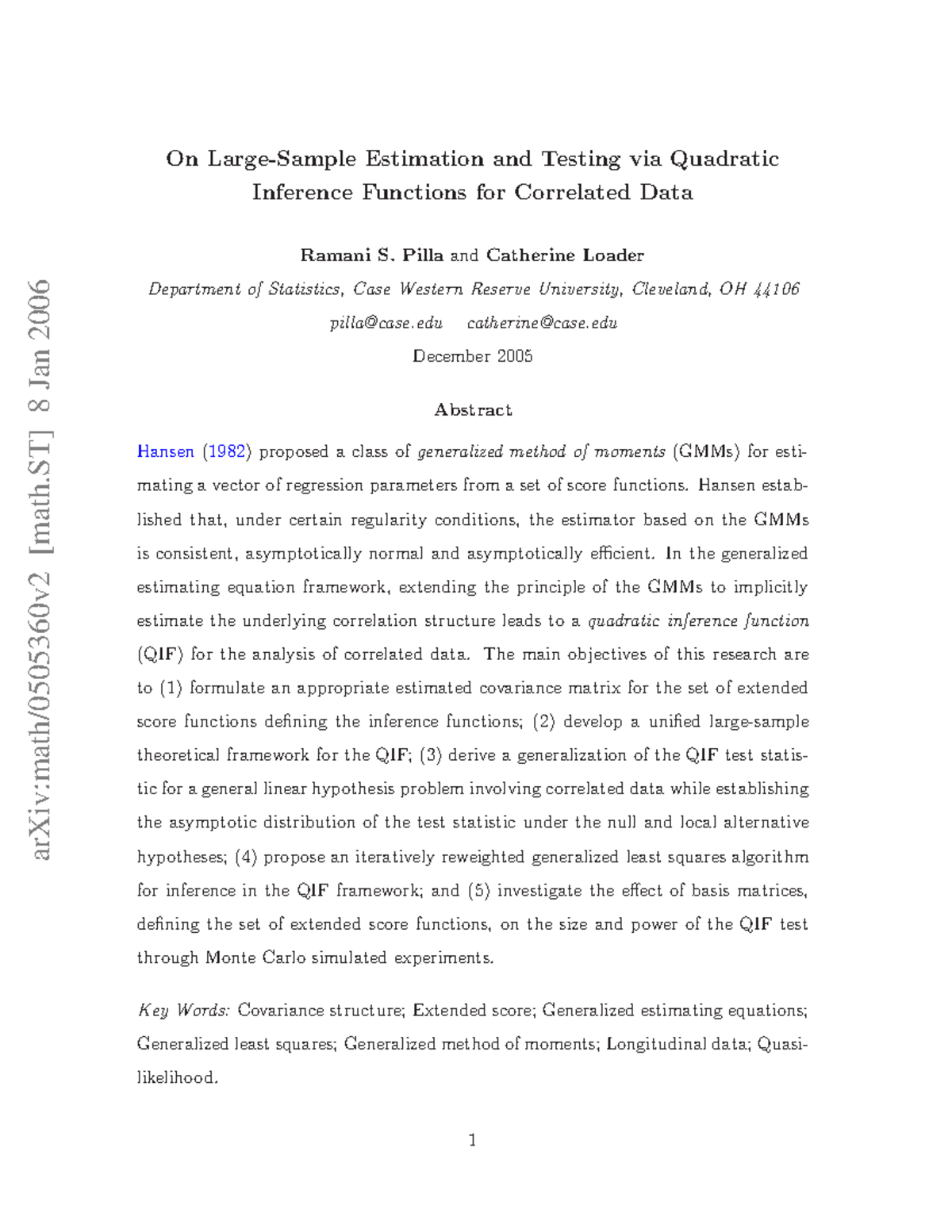 0505360 - Cours - arXiv:math/0505360v2 [math] 8 Jan 2006 On Large ...