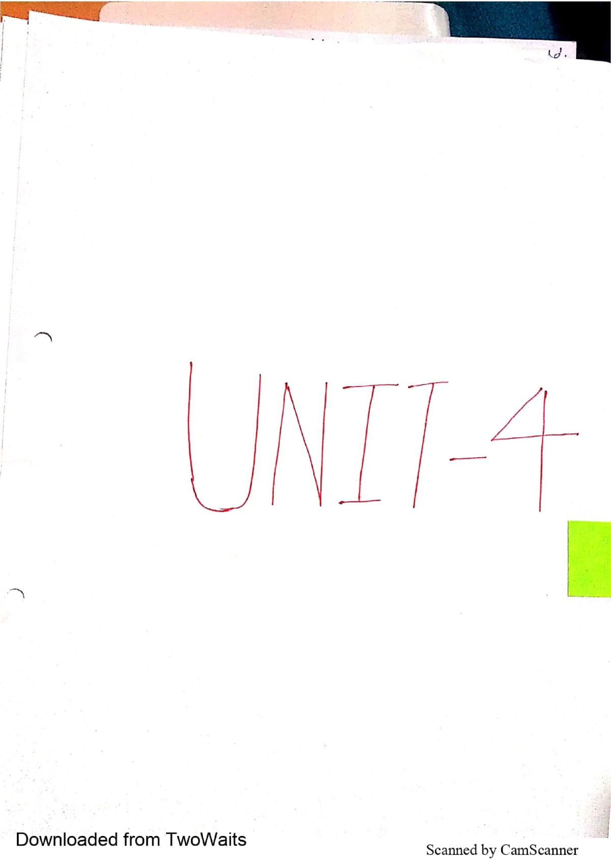 Unit-4 - This Is The Notes Of 5th Semester Of The B.tech - B.tech - Studocu