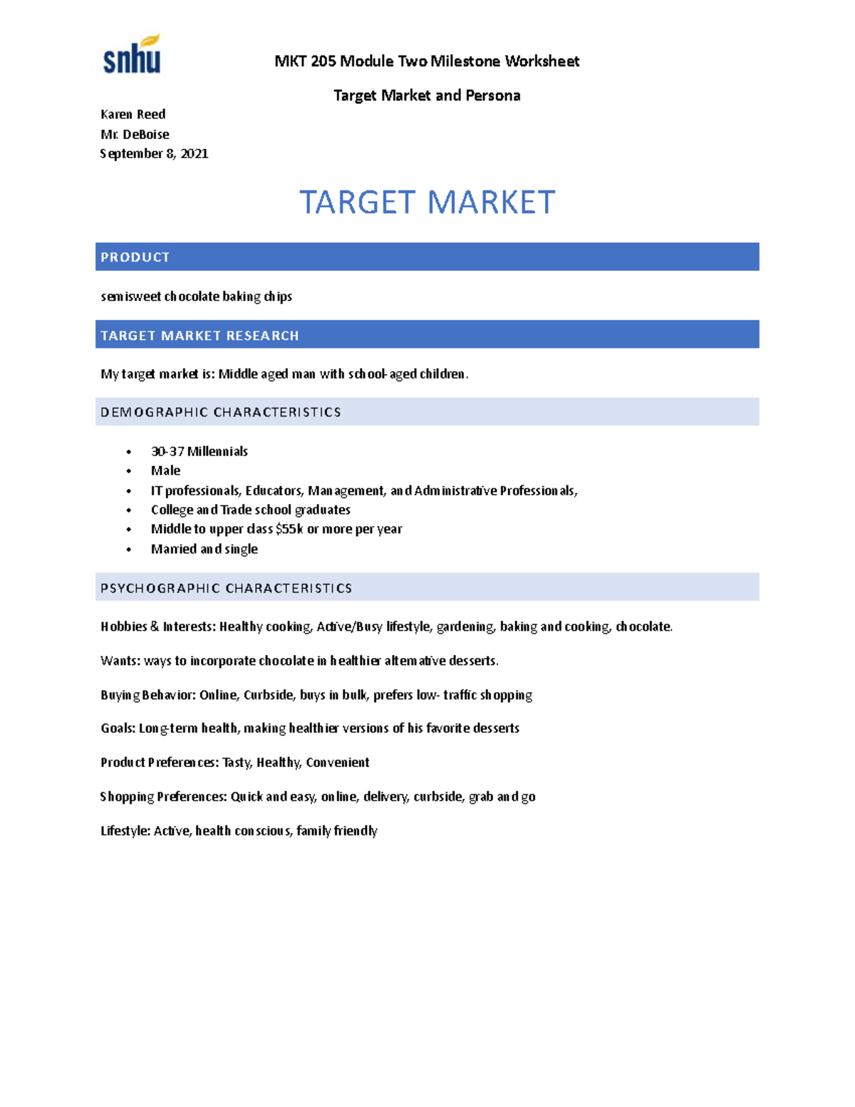 MKT205 Module Two Milestone Grade A - MKT 205 Module Two Milestone ...