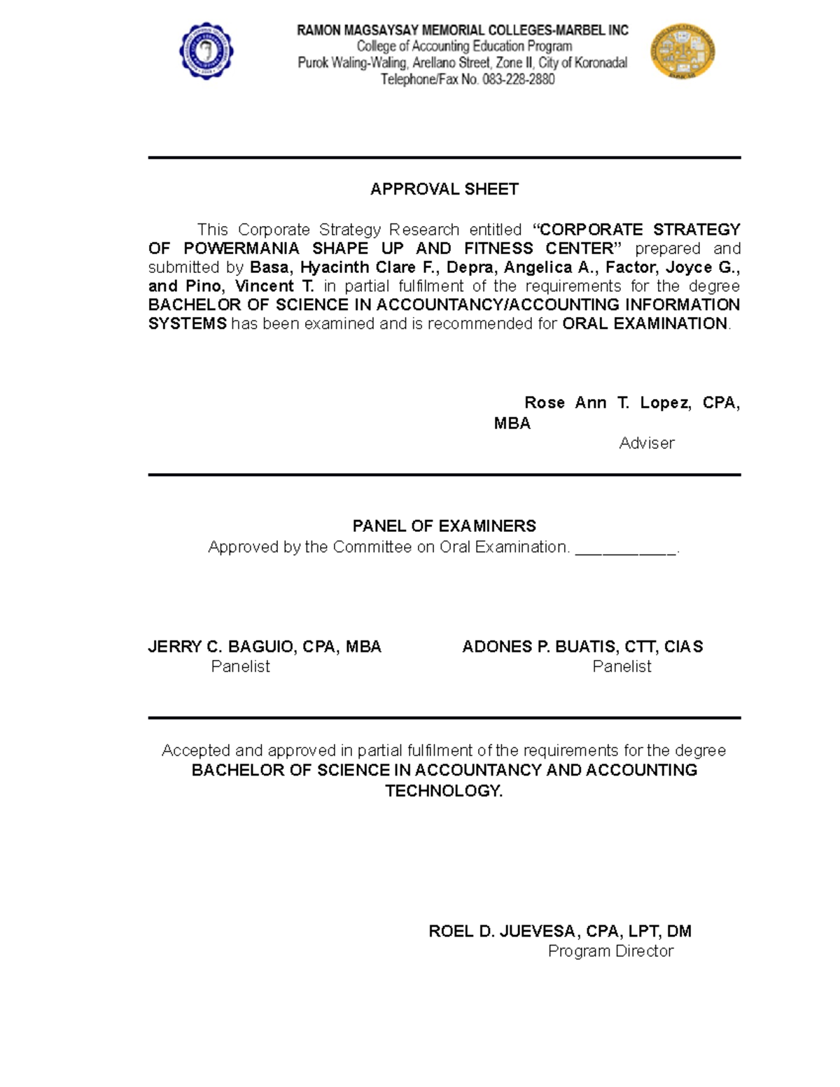 ApprovalSheet this is an approval sheet for research paper