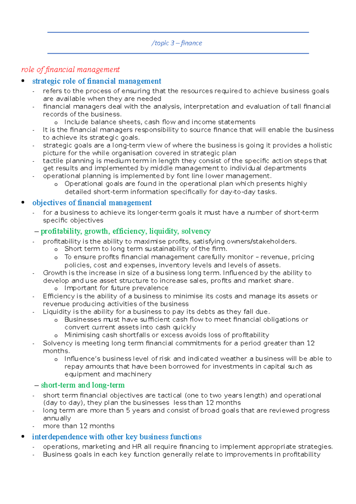 topic-3-finance-topic-3-finance-role-of-financial-management