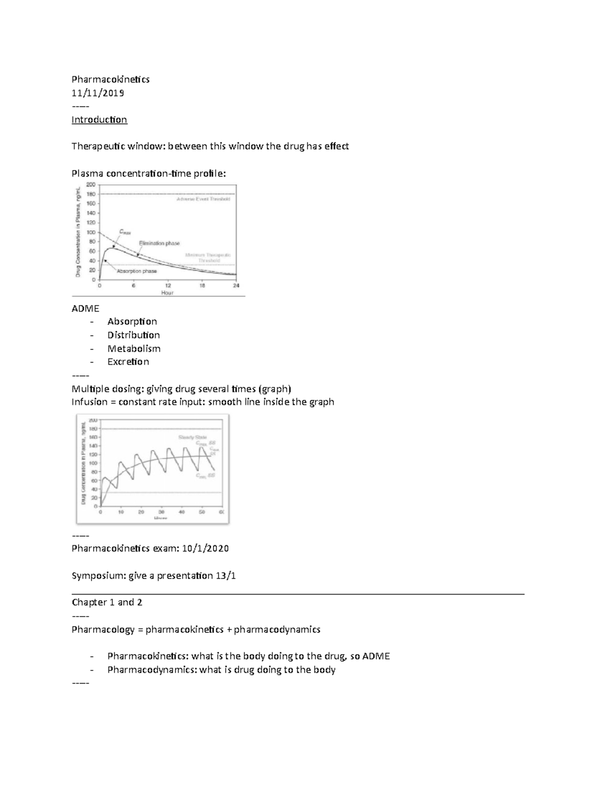 Pharmacokinetics 11 november 2019 - Pharmacokinetics 11/11 ...