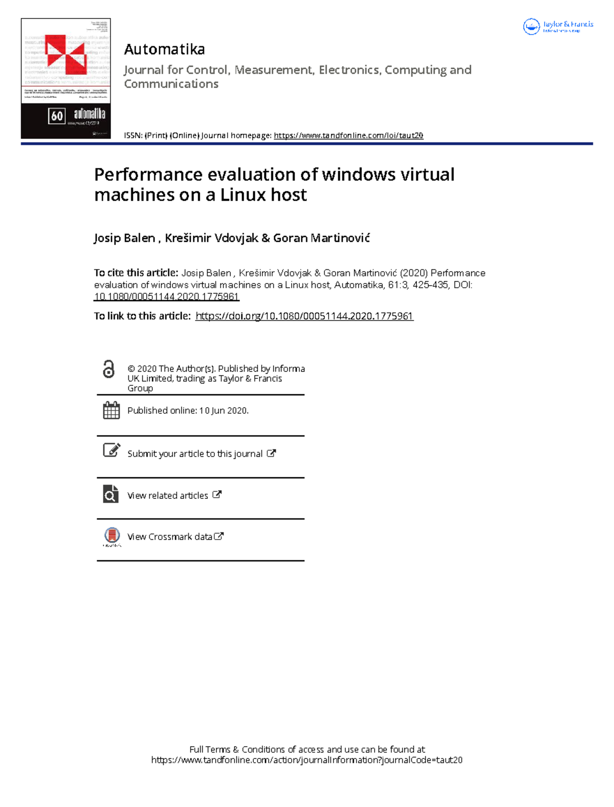Performance evaluation of windows virtual machines-on-linux-host - Full ...