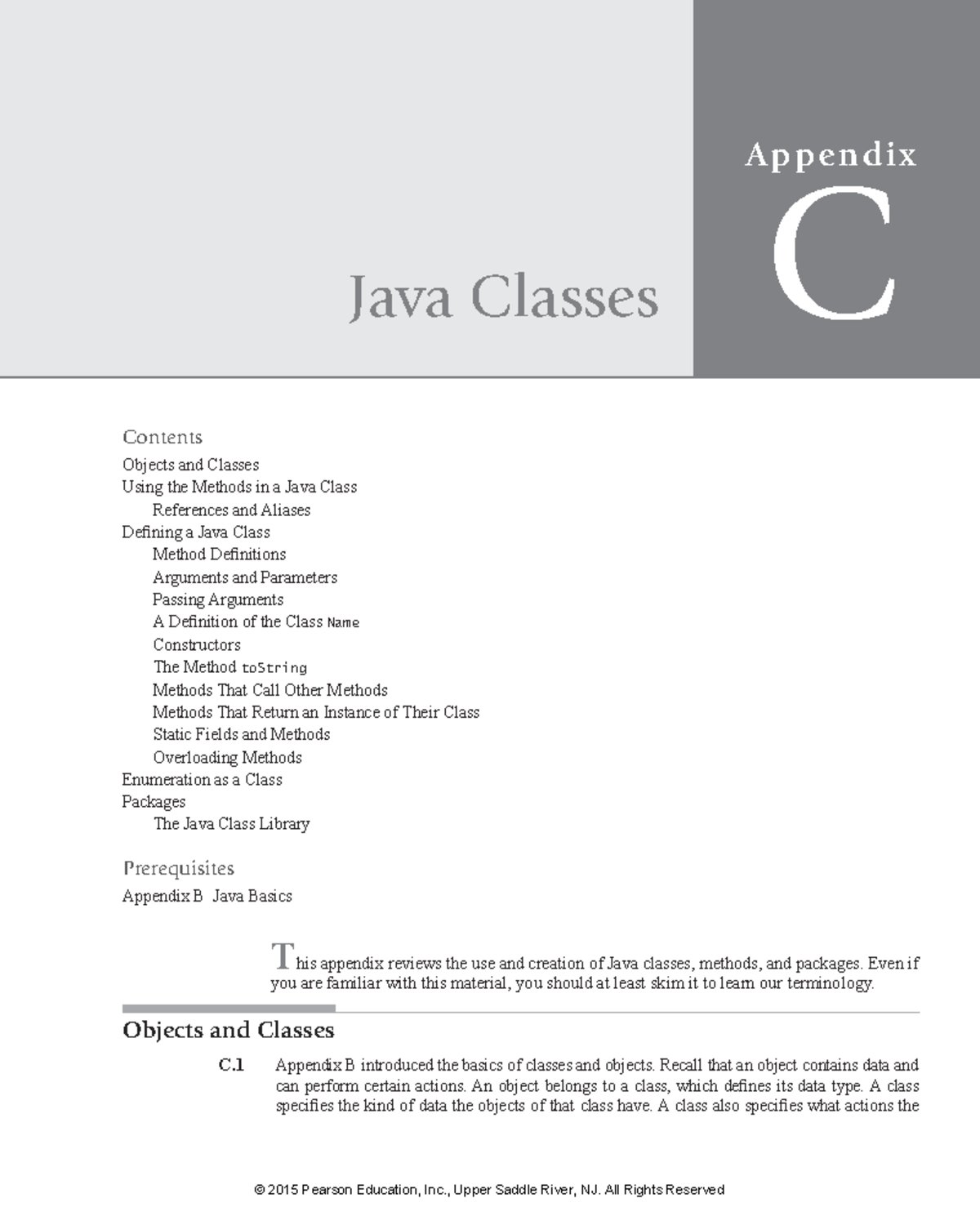 0133744051 46 App C online - Java Classes ####### Contents Objects and ...
