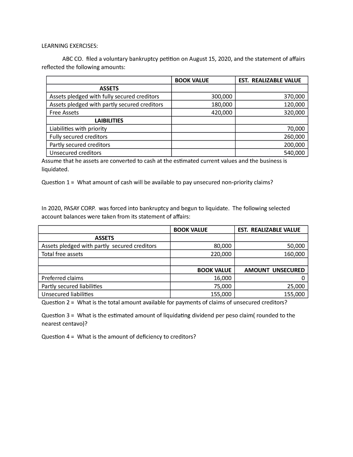 learning-exercises-bsa-3101-corporate-liquidation-learning-exercises