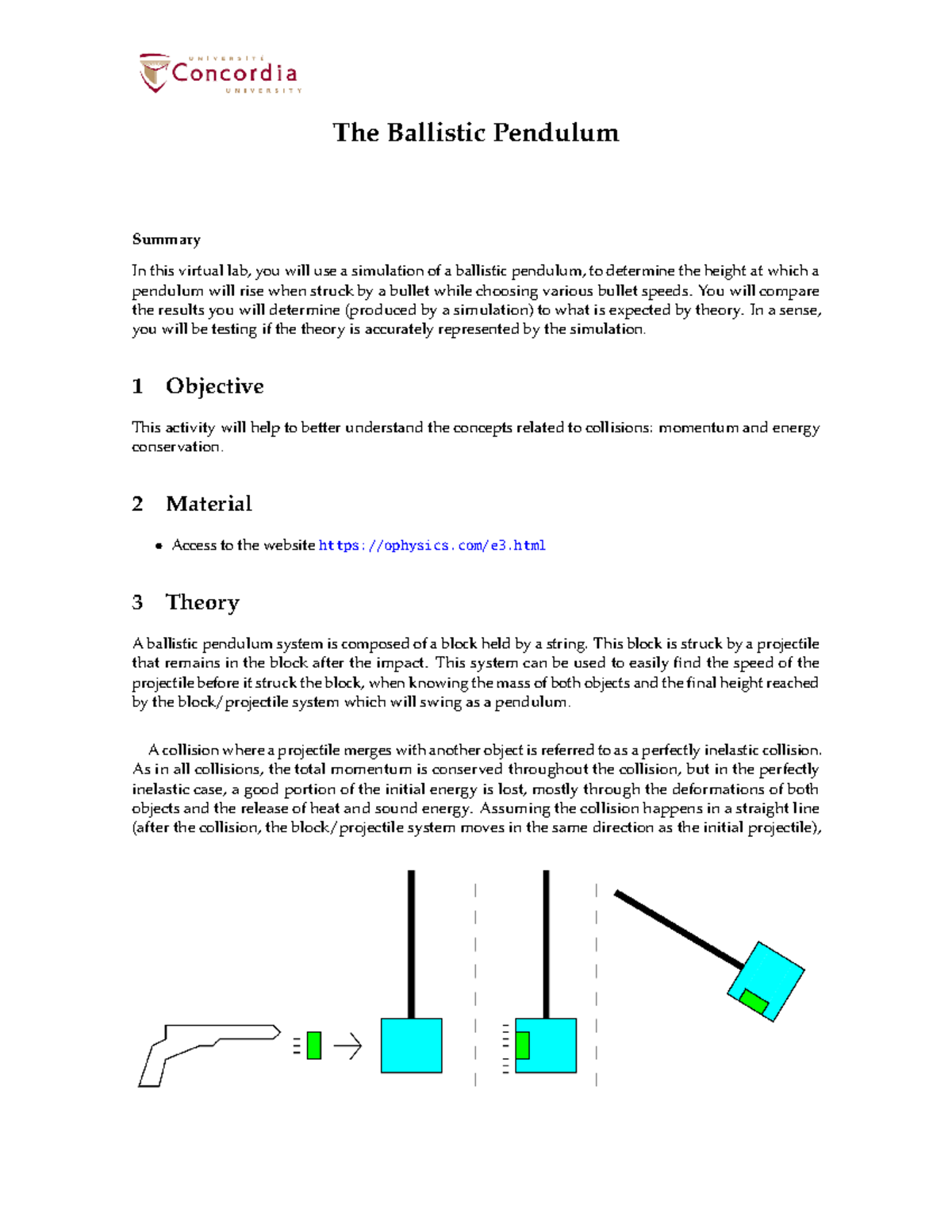 Ballistic Pendulum virt lab indiv - The Ballistic Pendulum Summary In ...