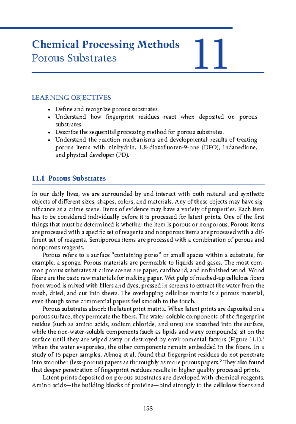 Fundamentals of Fingerprint Analysis Chemical Processing - 153 11 ...