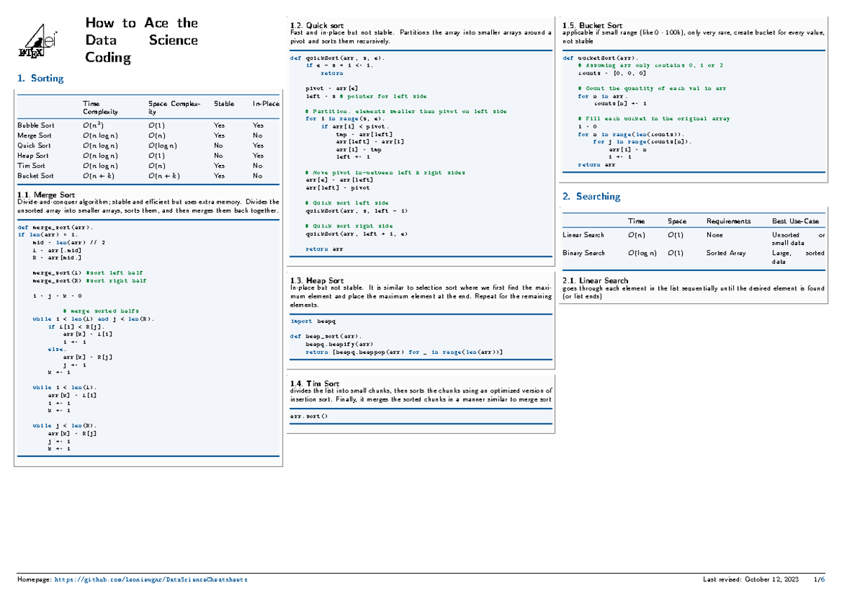 algorithms cheat sheet exercise introduction - 4 ei ####### * kann ...