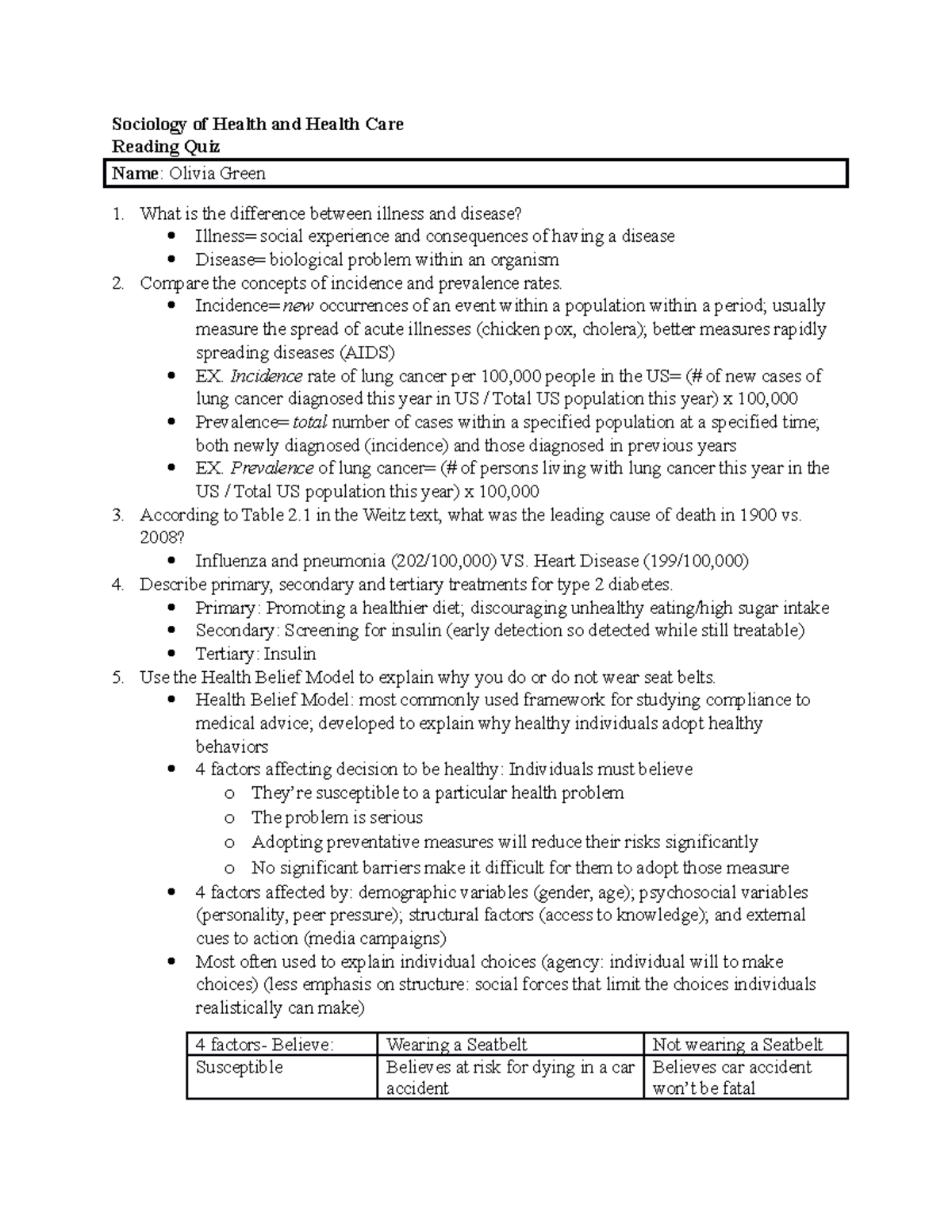 health and social care assignments